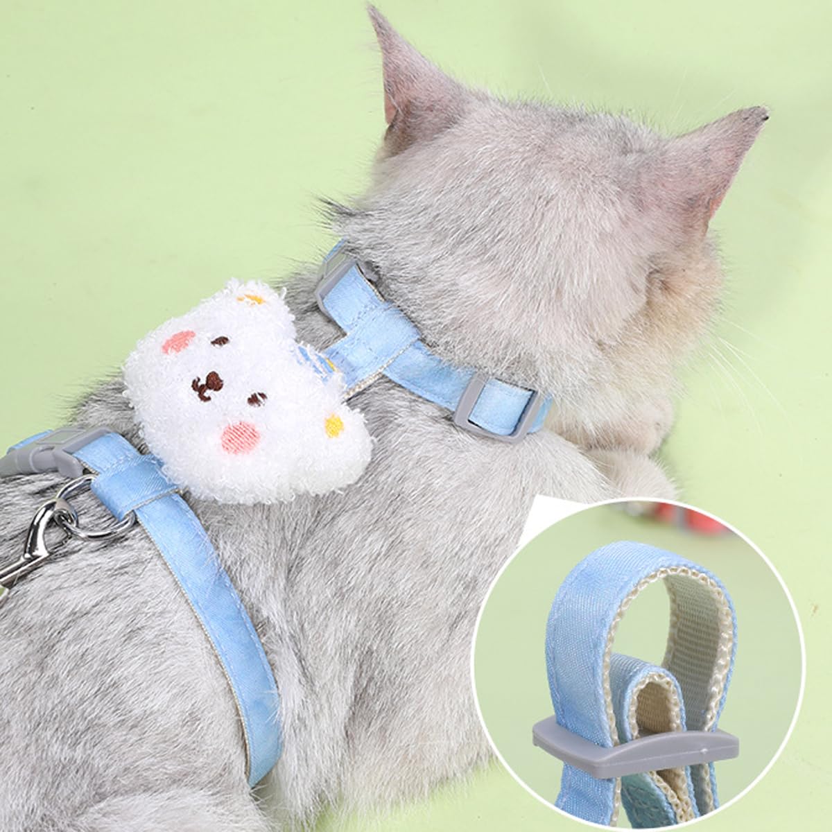 Wellyuk Cat Harness And Leash Set For Outdoor Travel Walking Escape Proof Soft Safe Lightweight Adjustable Kitten Puppy Small St