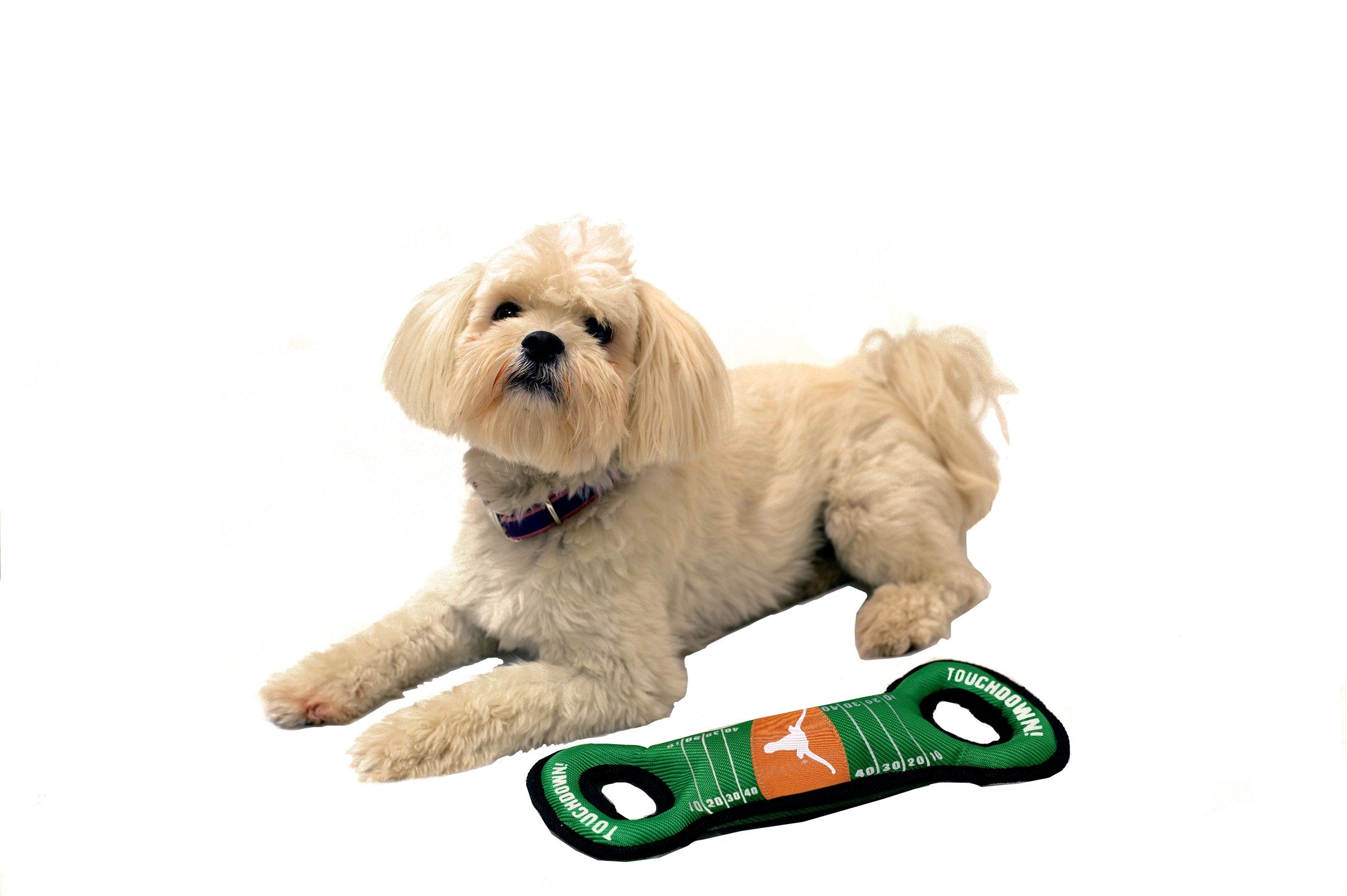 Pets First Ncaa Football Field Dog Toy With Squeaker. - Texas Longhorns - For Tug, Toss, And Fetch. - Tough& Durable Pet Toy
