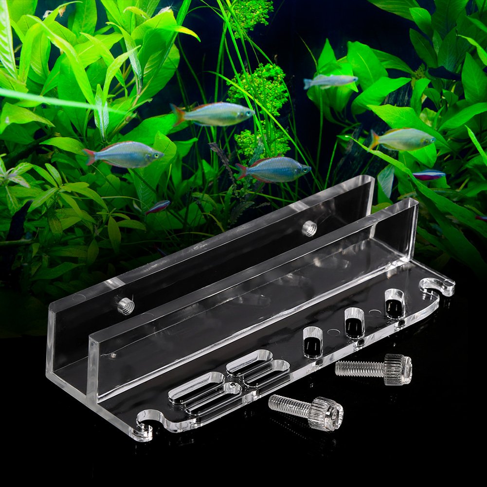 Fdit Acrylic Water Plants Grass Maintenance Tool Holder Aquarium Rack Organizer Fish Tweezers Scissors Storage Rack
