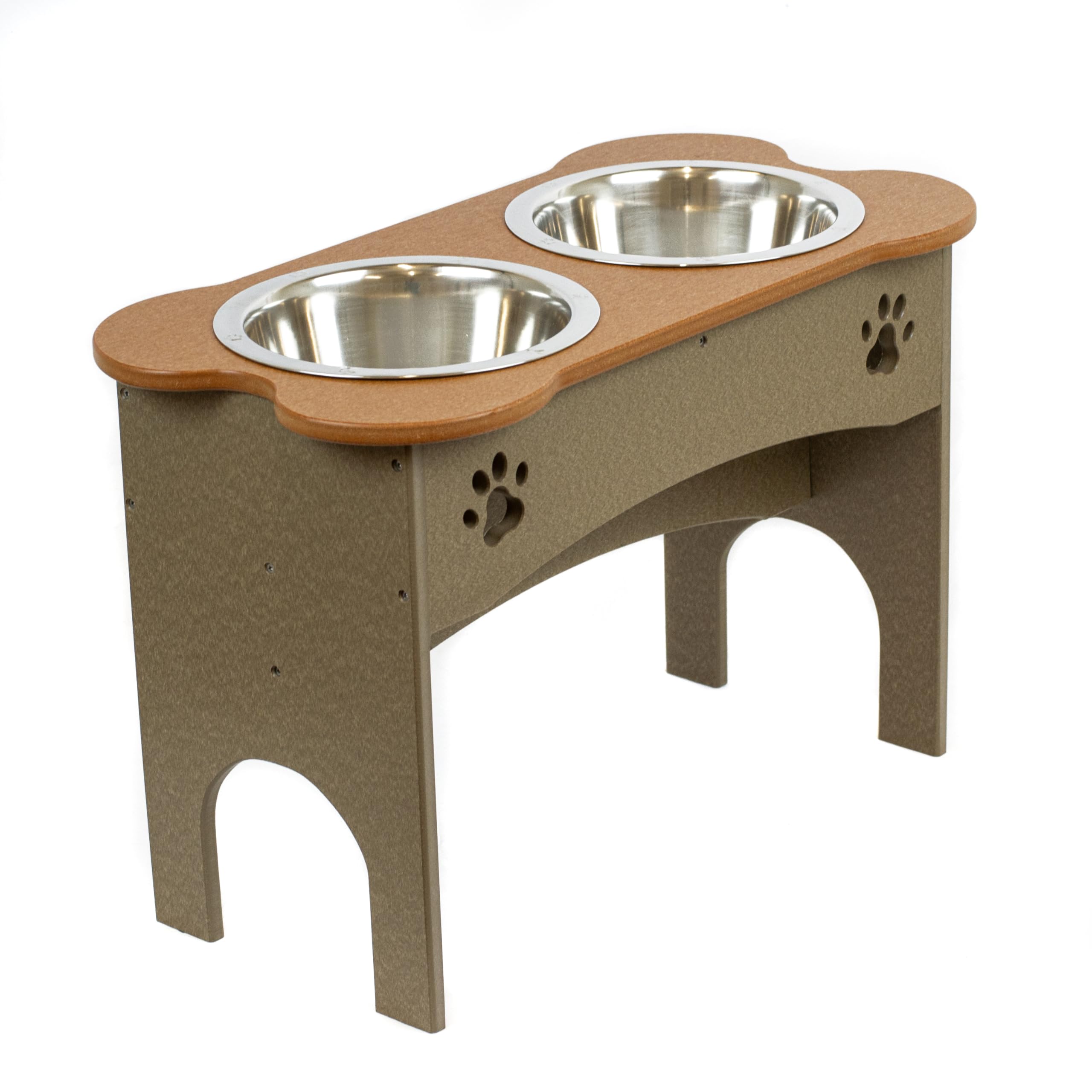 High Double Water and Food Bowl for Taller Dogs