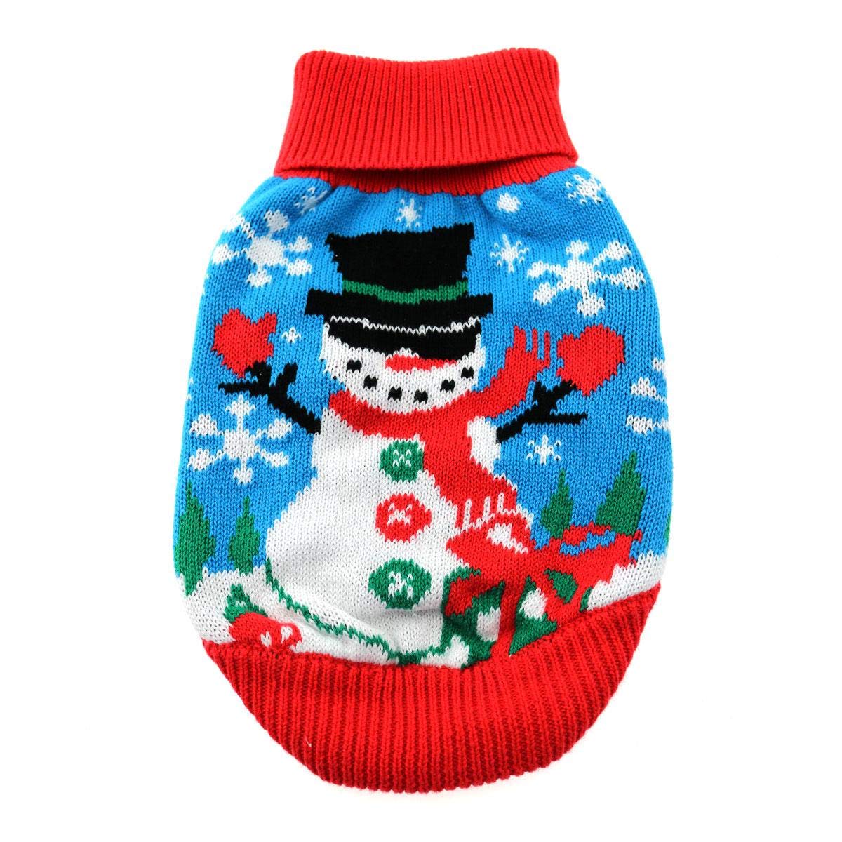 Doggie Design Combed Cotton Ugly Snowman Holiday Dog Sweater (X-Large)