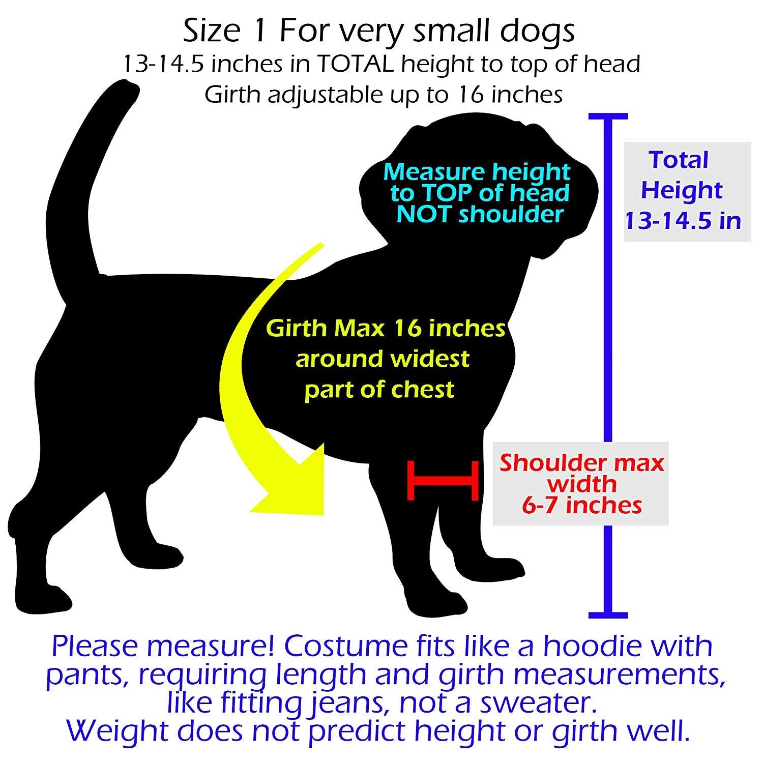Pandaloon Dog Halloween Costume - As Seen On Shark Tank - Patented - Funny Costume With Arms For Small And Medium Dogs And Cats (Teddy Bear, Size 1(13-14 In Height At Top Of Head,Girth<16 In))