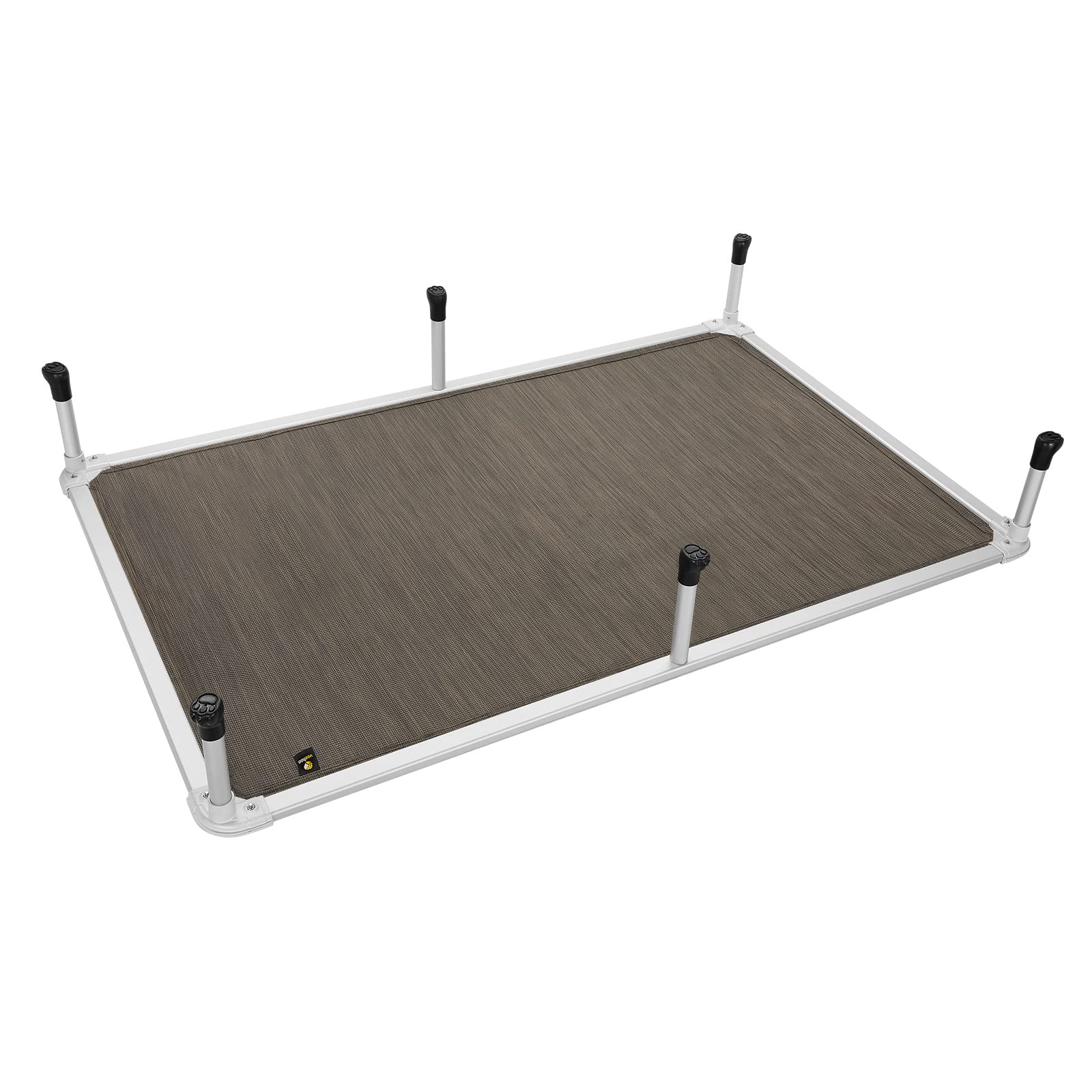 Veehoo Chew Proof Elevated Dog Bed - Cooling Raised Pet Cot - Silver Aluminum Frame And Durable Teslin Mesh Fabric, Unique Desig