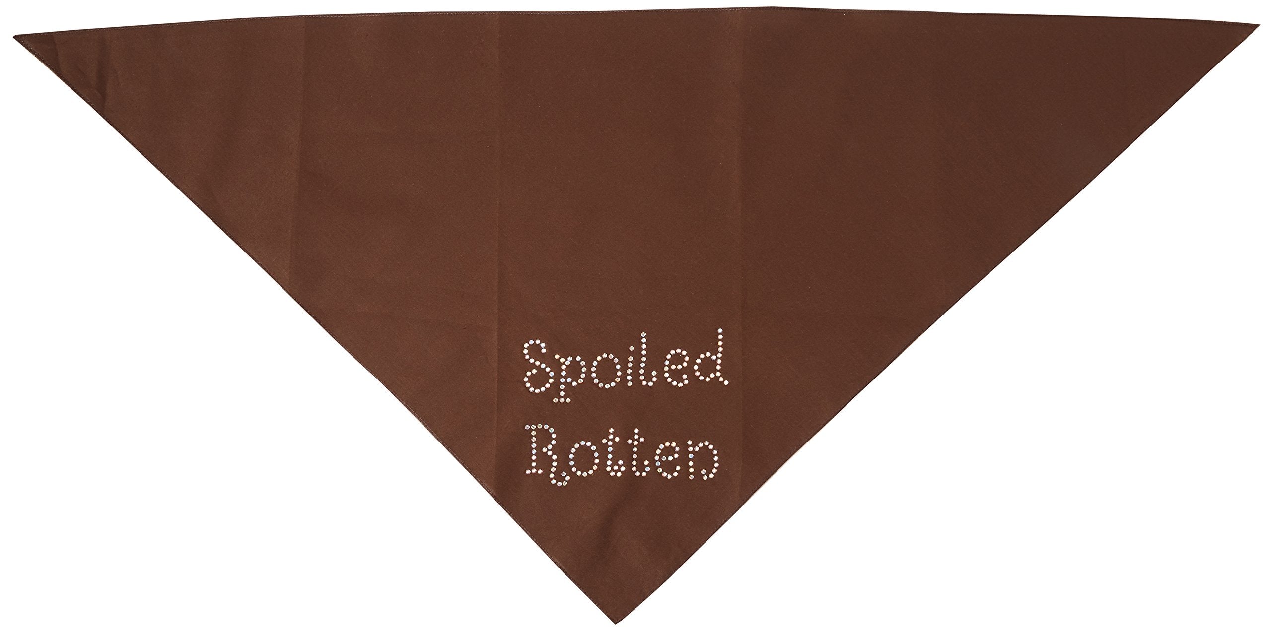Mirage Pet Products Spoiled Rotten Rhinestone Bandana, Large, Cocoa