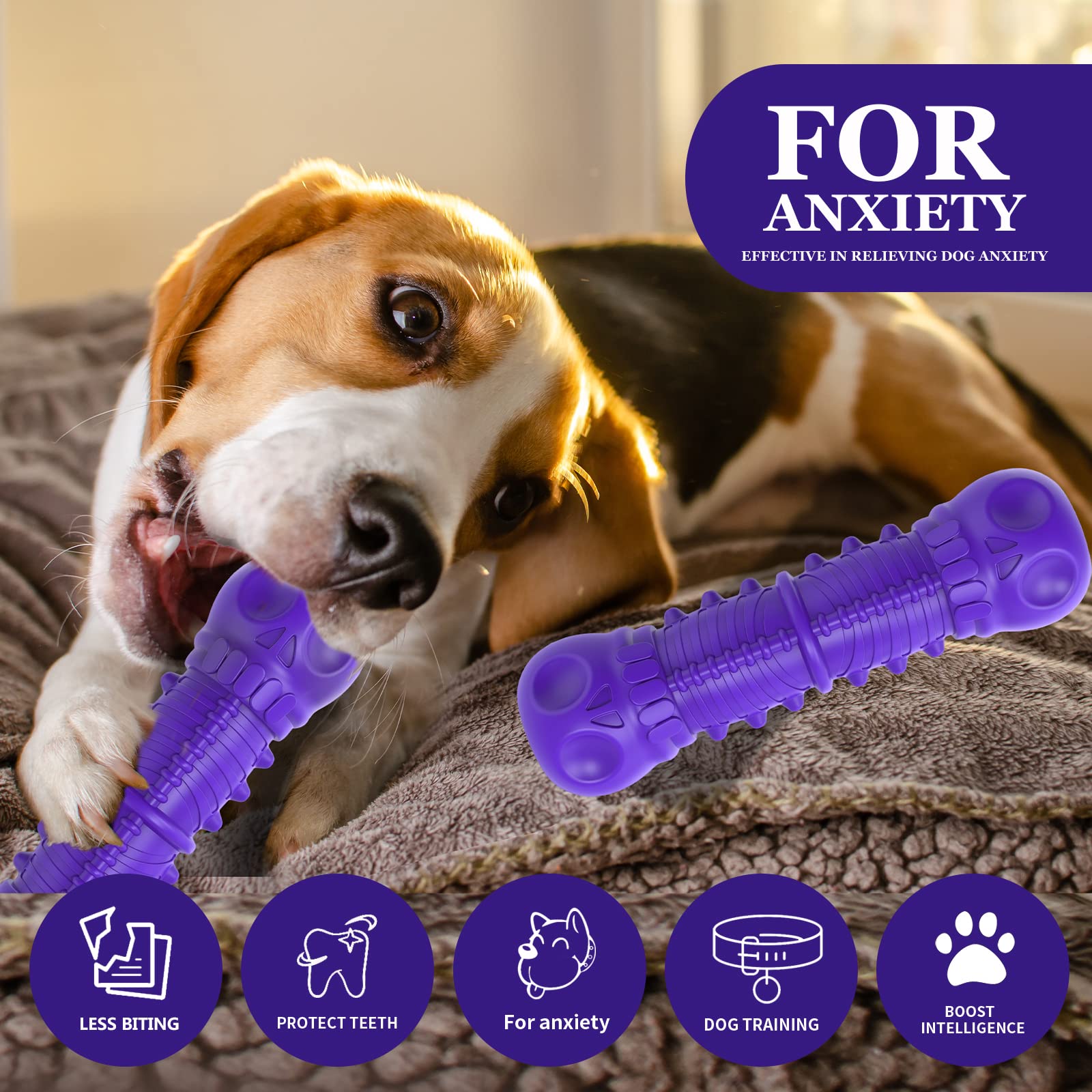 ZIKATON Dog Squeaky Toys for Aggressive Chewers, Durable Chew Toys for Large Medium Breed Dog, Dog Toys, Tough Durable Dogs Toys