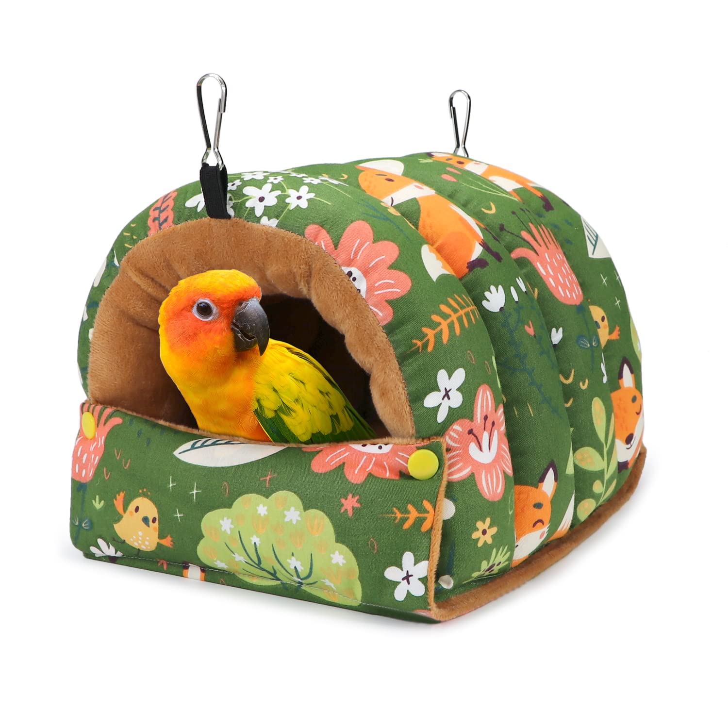 Wontee Bird Nest House Winter Warm Snuggle Hut Bird Bed Hanging Hammock for Parrots Budgies Parakeets Caique Senegal Cockatiels 