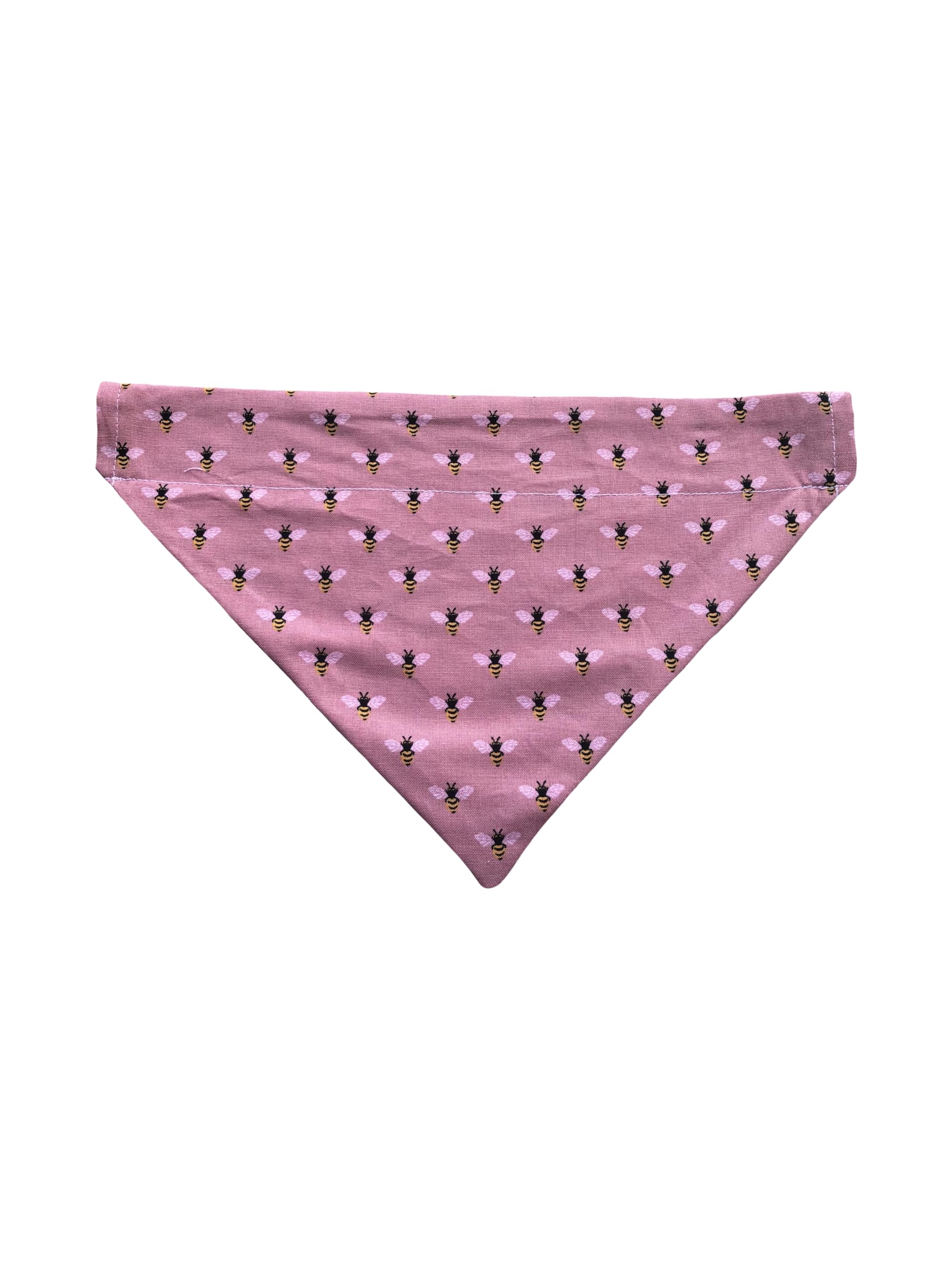 Floral Dog Bandana | Summer Dog Bandana | Roses | Bees | Reversible Slip On Dog Bandana | Slip Over The Collar Bandana | For Sma