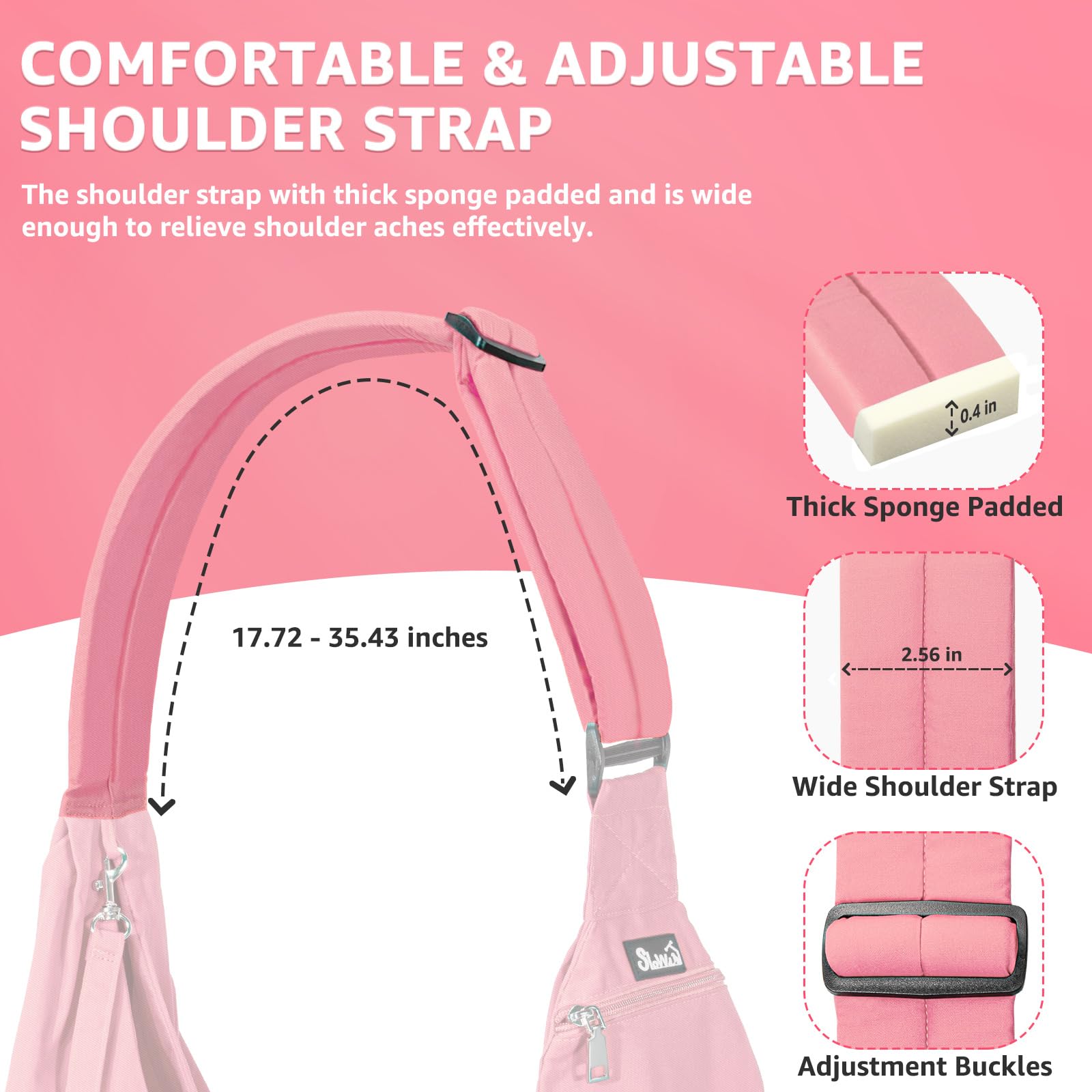 Slowton Dog Carrier Sling - Thick Padded Shoulder Strap Adjustable Dog Carriers For Small Dogs, Puppy Carrier Purse For Pet Cat