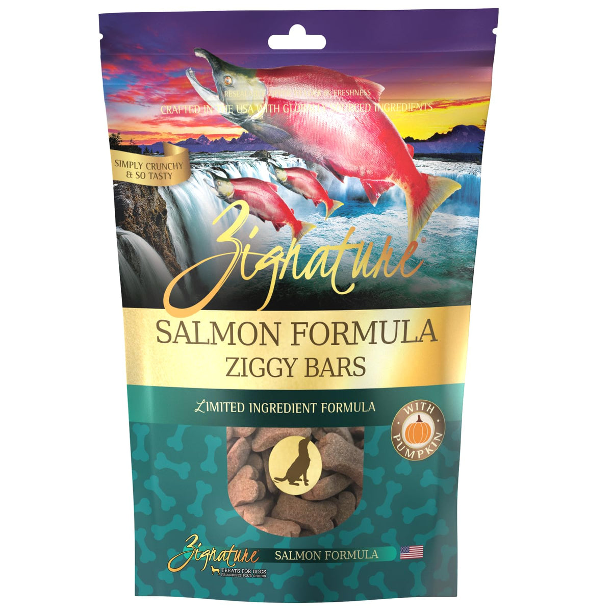 Zignature Salmon Limited Ingredient Formula Biscuit Dog Treats 12Oz