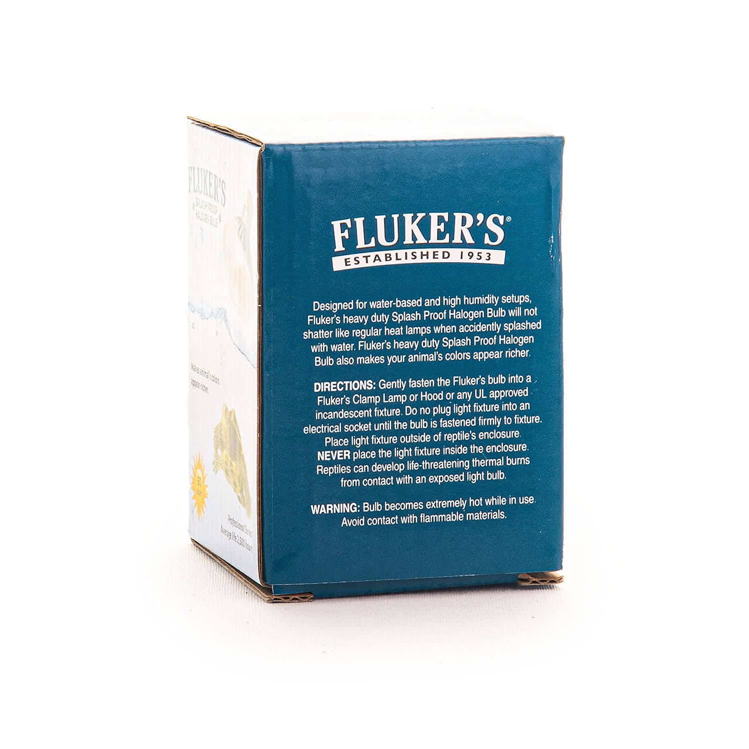 Fluker's Heavy, Duty Splash Proof Halogen Bulb for All Water Based Terrarium Animals, 50 Watt