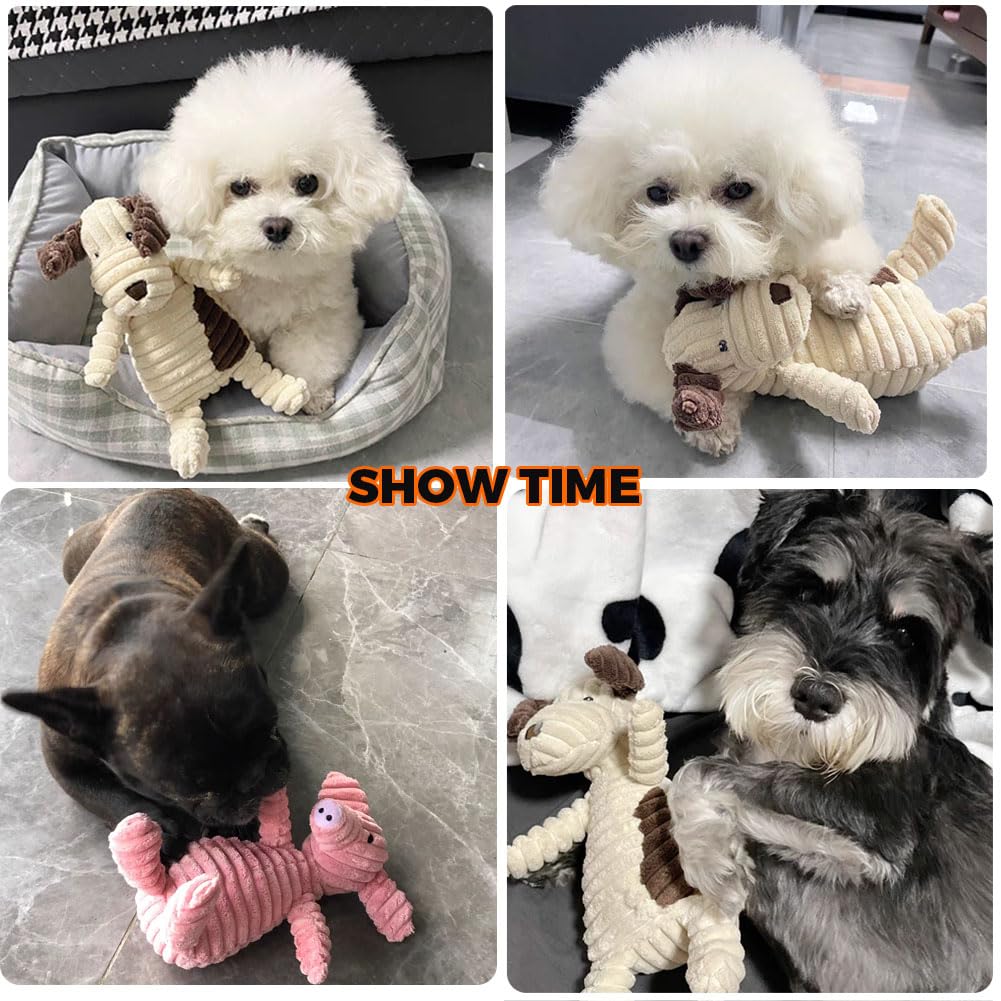 Vifine 5 Pack Tough Dog Toys Stuffed Squeaky Dog Toys Assortment Value Bundle Dog Squeaky Toys Assortment Puppy Pet Mutt Dog Toy