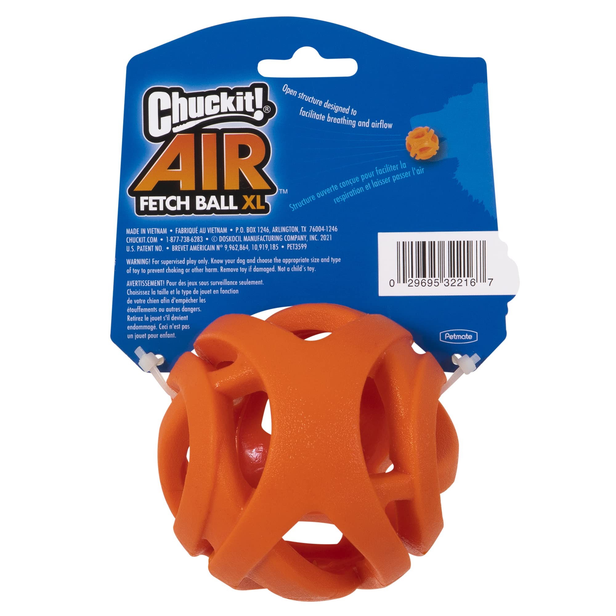 Chuckit! Air Fetch Ball Dog Toy, Extra Large (3.5 Inch Diameter), For Dogs Over 100 Lbs