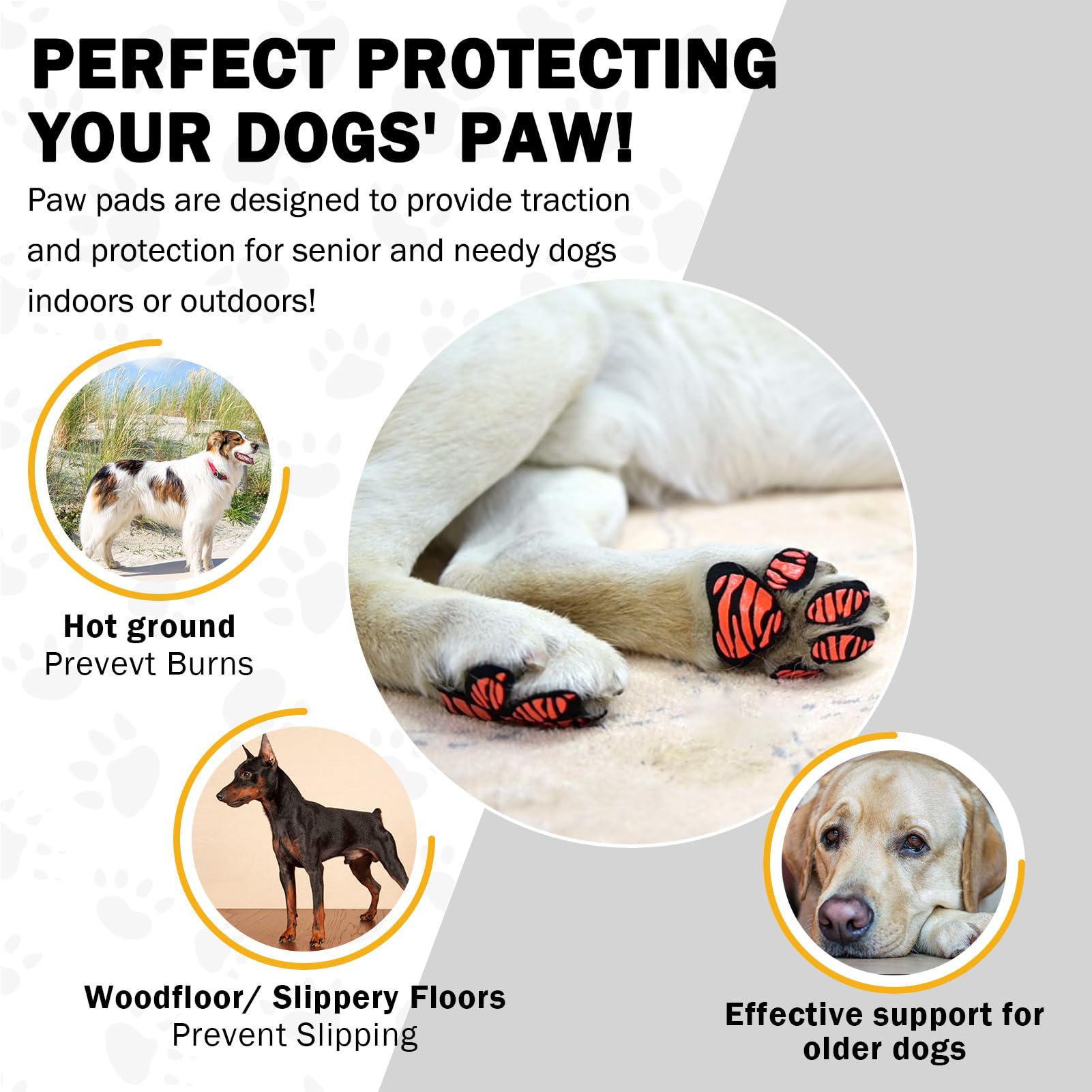 Scenereal Dog Paw Protector Anti-Slip Grips To Keeps Dogs From Slipping On Hardwood Floors, Best For Summer Hot Pavement, Dog Sh