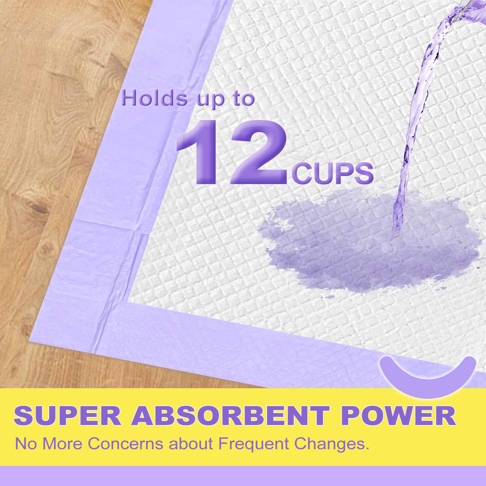 MIZOK Dog Pads Extra Large 28x44in Potty Pads for Dogs XXL, Puppy Pads Lavender Scented Odor Control, Pee Pads for Dogs Ultra Ab