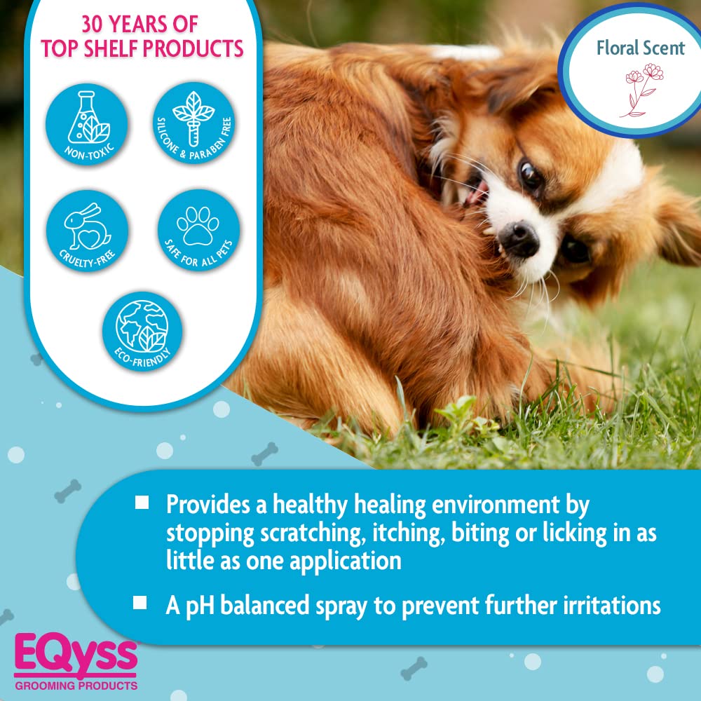 Eqyss Micro-Tek Itch Relief Spray for Pets - Soothes Skin, Stops Itching - 16 oz - Clear