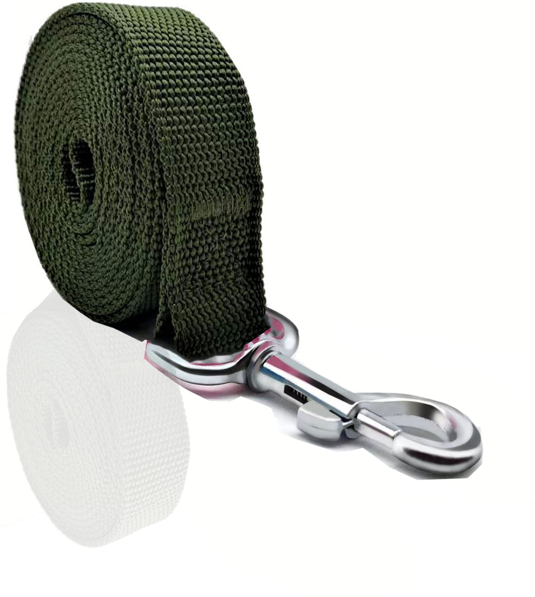 Nylon Dog Leash 8 Feet Long, Walking Training Dog Leashes For Medium Large Dogs(1'' X 8 Ft, Gree)