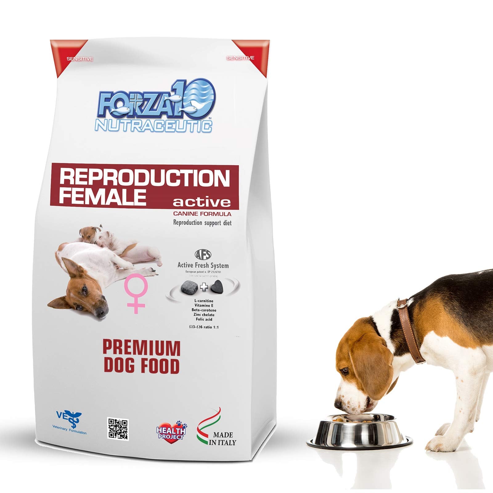 Forza10 Active Reproduction, Female, Dry Dog Food, 18 Pounds, Helps Reproductive Issues, Breeding, Male Dog Infertility and mati