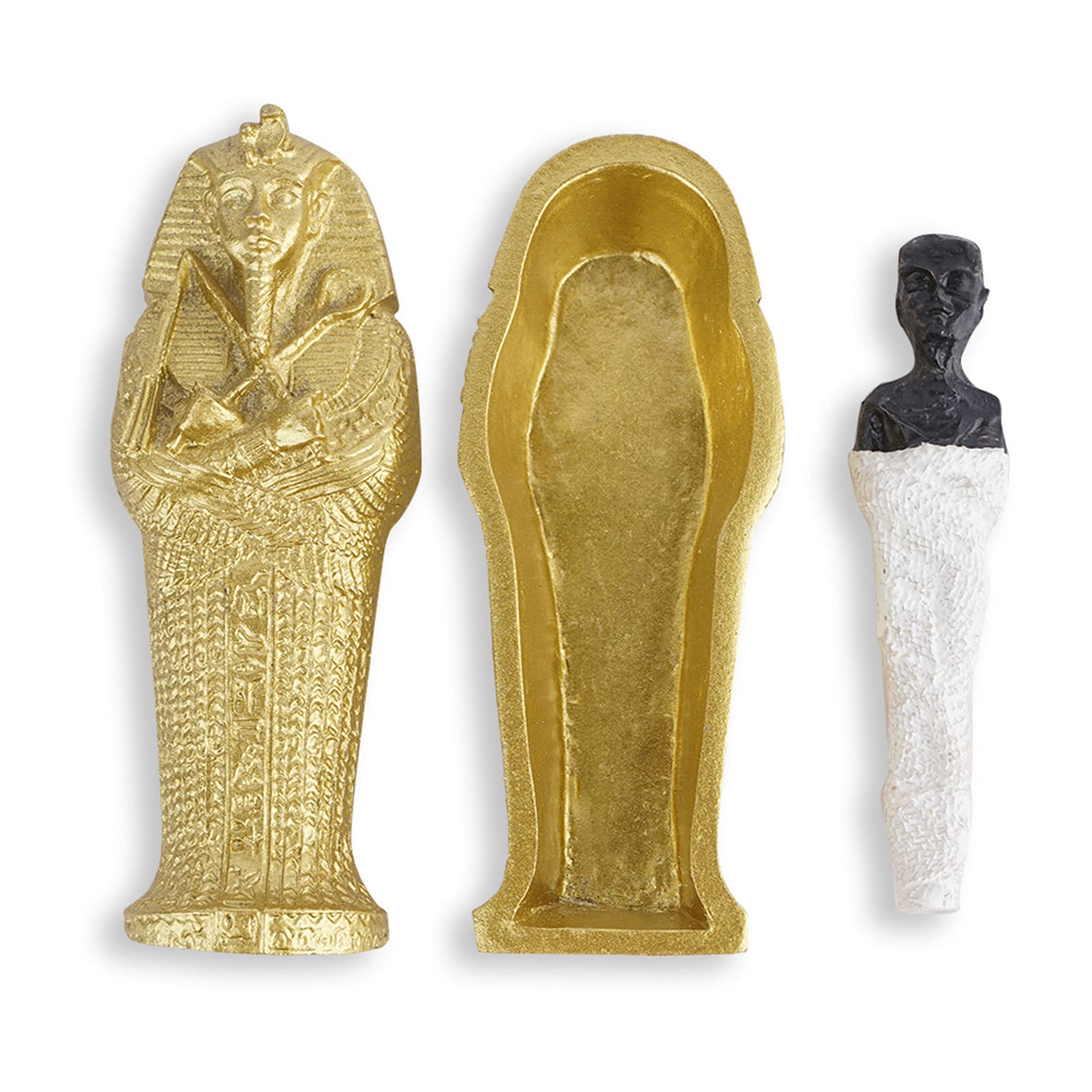 Kocris Casa Aquarium Mummy Gold Coffin Decorations Egypt Fish Reptile Turtle Tank D?or Ornament Pet Gold