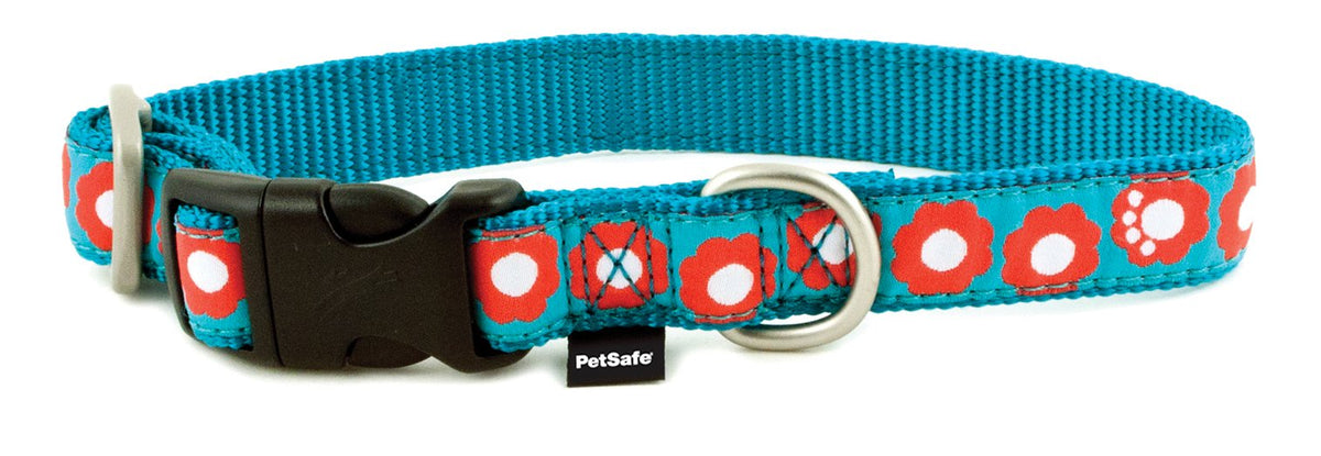 Petsafe Fido Finery Quick Snap Dog Collar, 3/4-Inch, Small, Teal My Heart