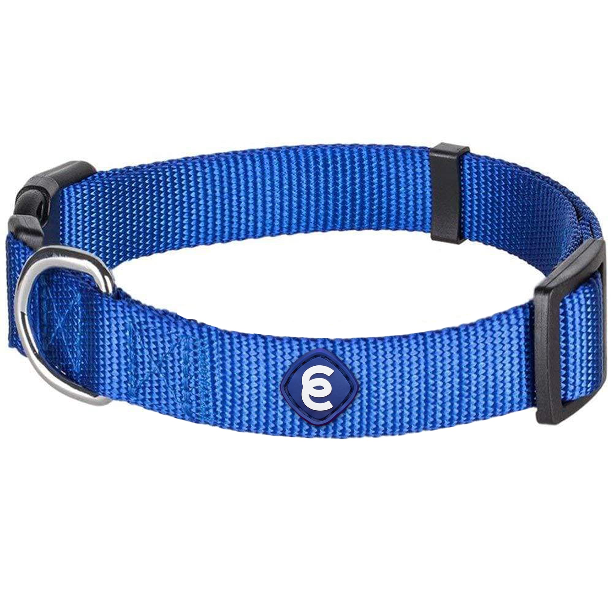 Blueberry Pet Essentials 21 Colors Classic Dog Collar, Royal Blue, Medium, Neck 14.5''-20'', Nylon Collars For Dogs