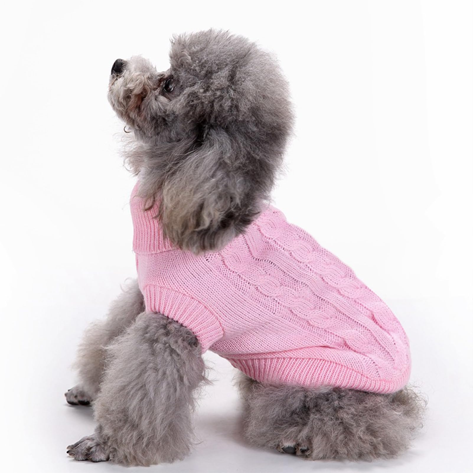 Chborchicen Small Dog Sweaters Knitted Pet Cat Sweater Warm Dog Sweatshirt Dog Winter Clothes Kitten Puppy Sweater (Xx-Small, Pi