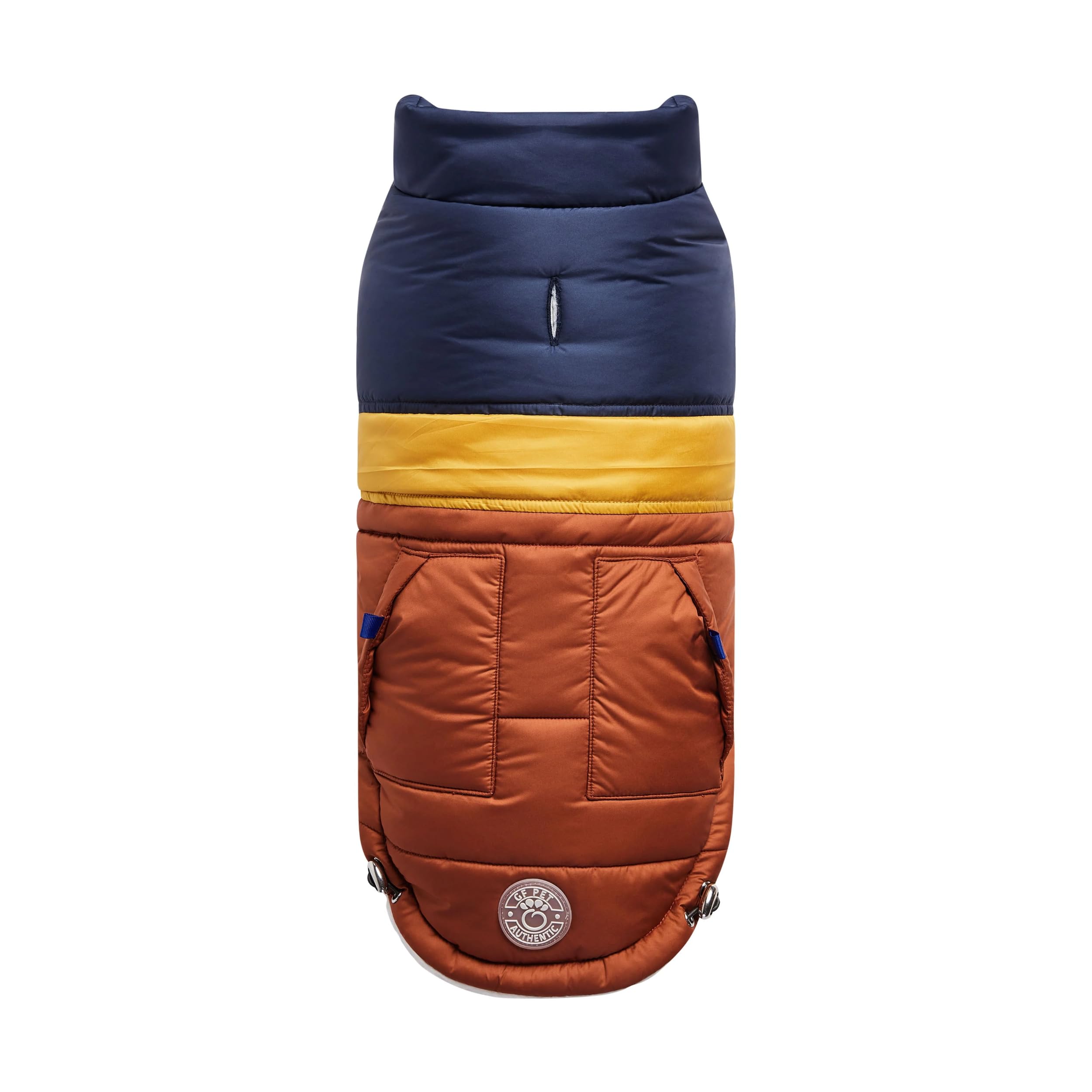 Elasto-Fit Classic Puffer Dog Jacket - Quilted Winter Pet Coat With Adjustable Straps, Waterproof Insulated Dog Outerwear For Small Medium Large Dogs, Easy On Off Design - Hazel, X-Large