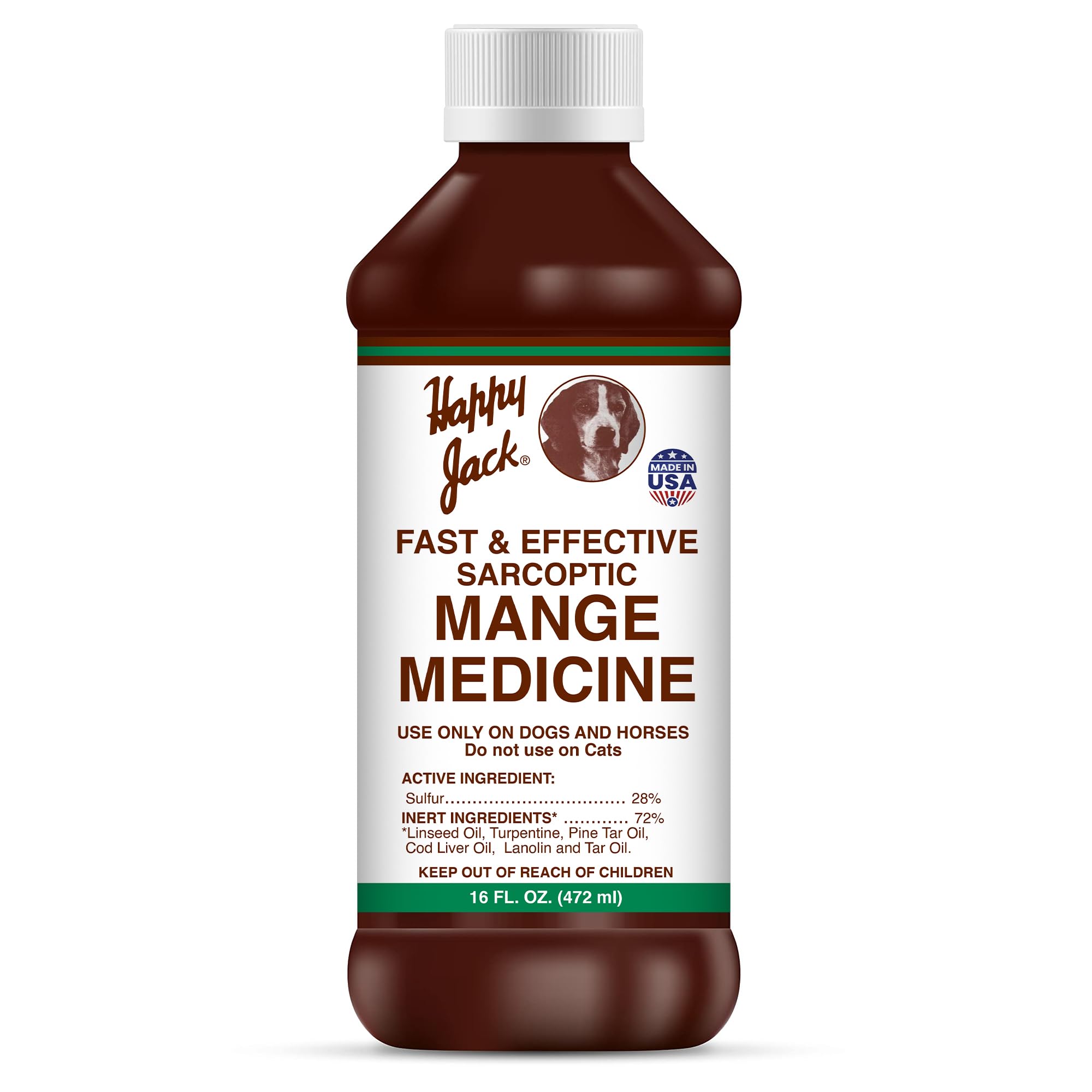 HAPPY JACK Mange Medicine & Treatment for Dogs & Horses - Brings Soothing Itch Relief to Severe Mange, Fungi, Allergies, Eczema 