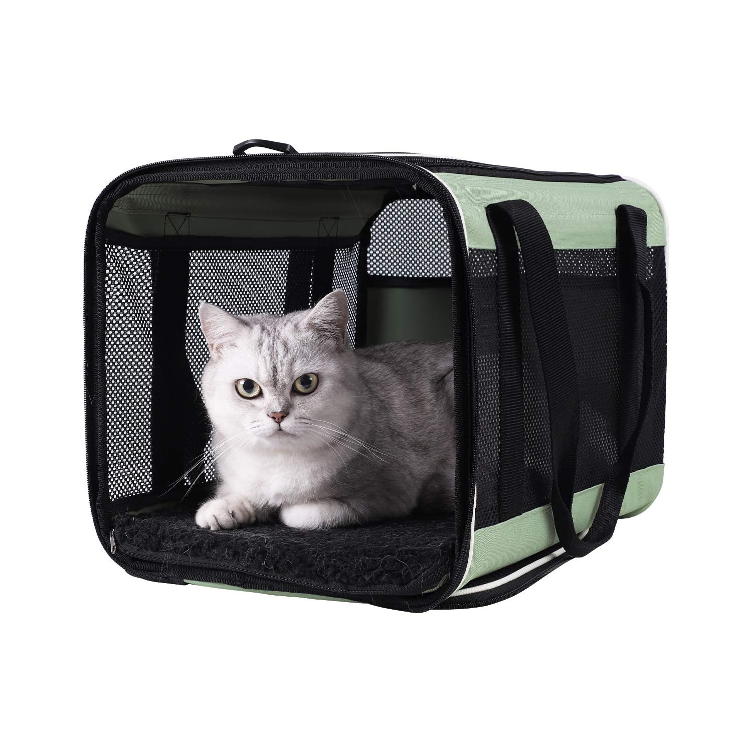 Top Load Pet Carrier For Large, Medium Cats, 2 Cats And Small Dogs With Comfy Bed. Easy To Get Cat In, Escape Proof, Easy Storage, Washable, Safe And Comfortable For Vet Visit And Car Ride