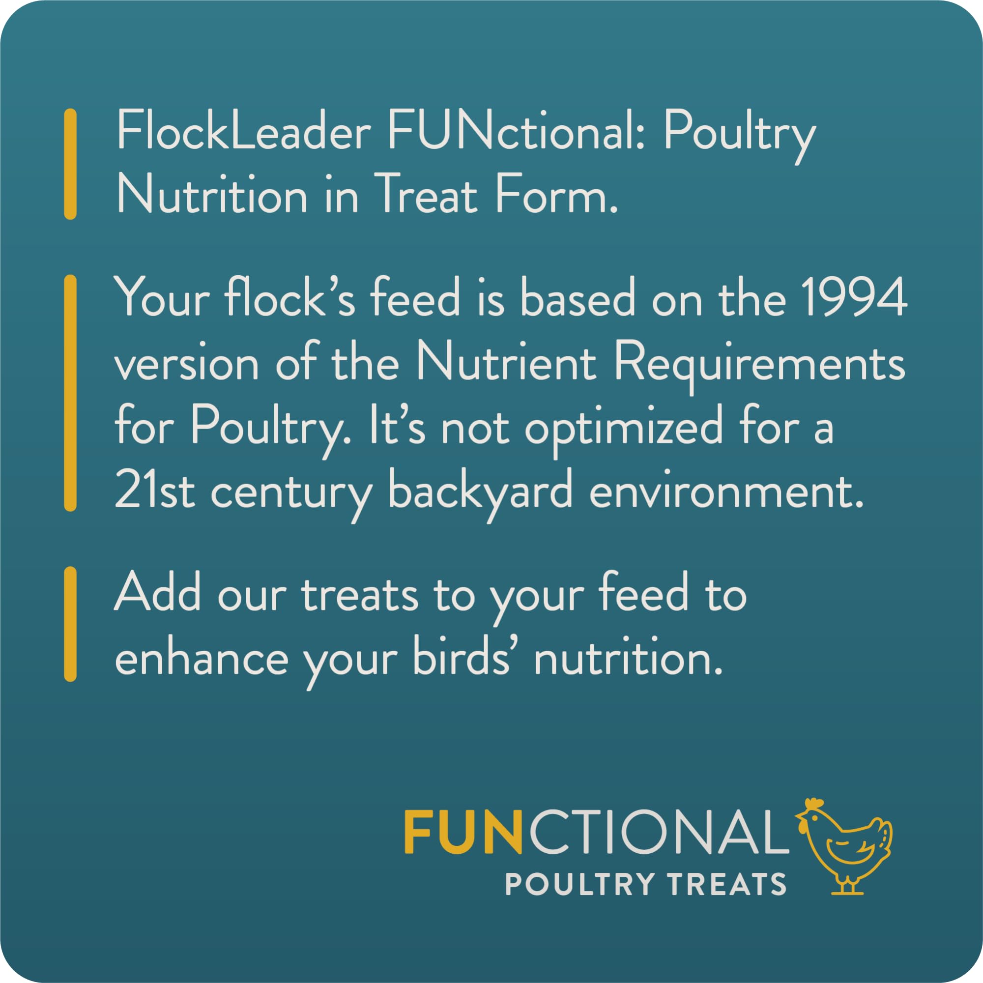 FLOCKLEADER Sustain, Functional Poultry Treats for Bone and Joint Support, 1.5 lb
