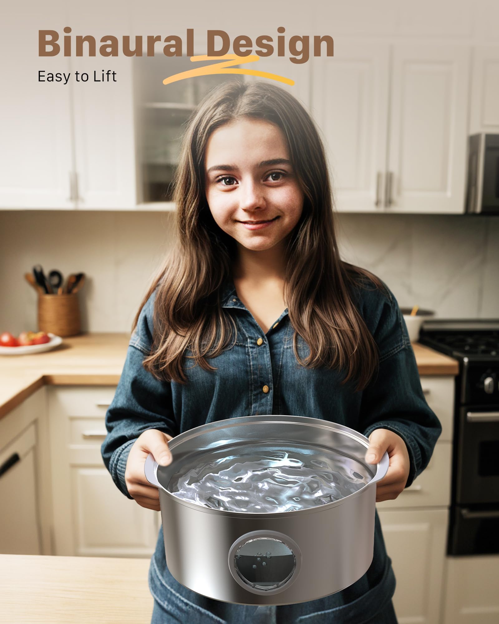 Dog Water Fountain for Large Dogs: Big Cat Water Fountain Stainless Steel -1.8Gal/7L Big Quiet Cats Water Bowl Dispenser- Pet Wa