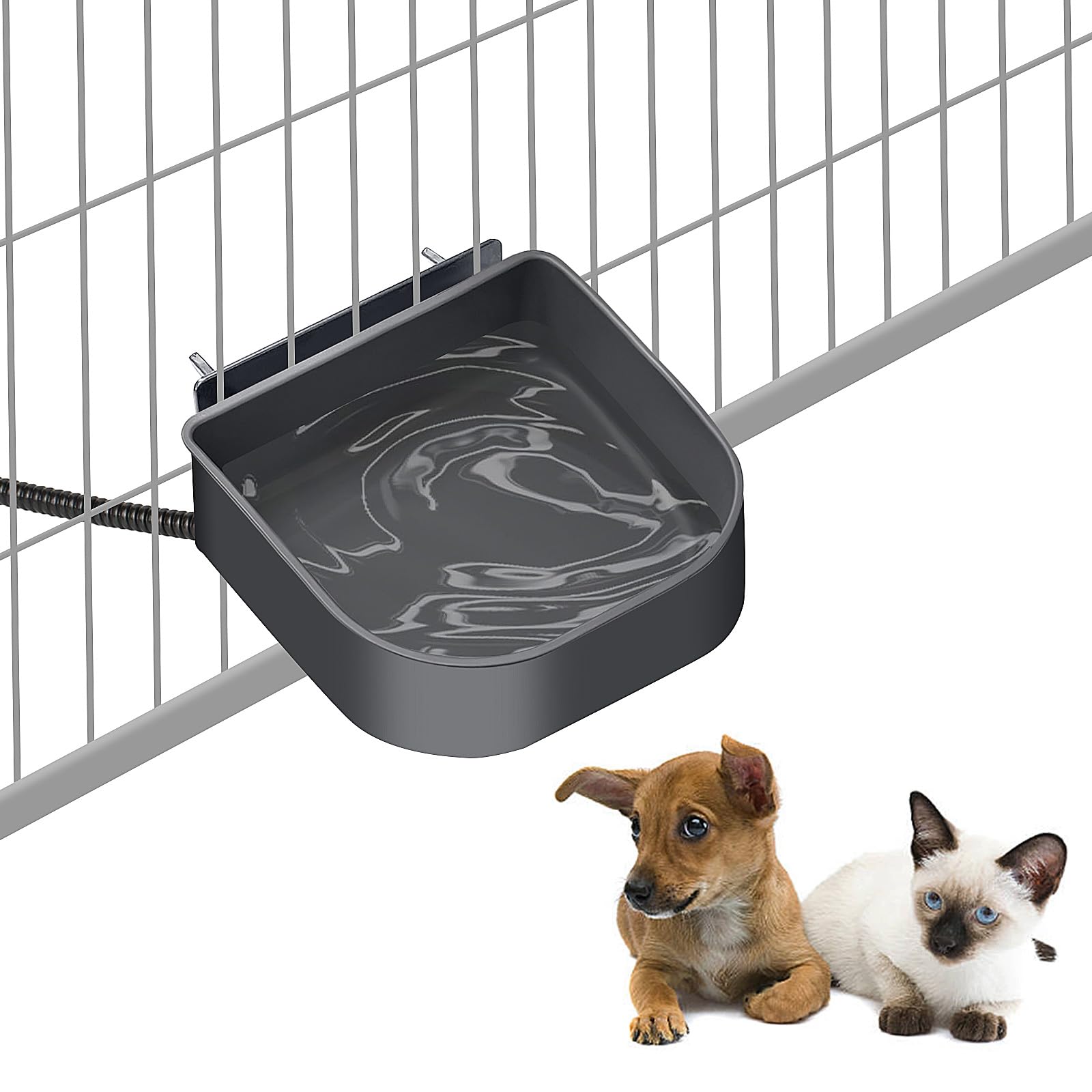 Petleso Pet Heating Bowl, Indoor Usb Portable Heated Water Bowl For Pet Crate For Indoor Small Dog Cat Bird, 600Ml(20.5Oz)