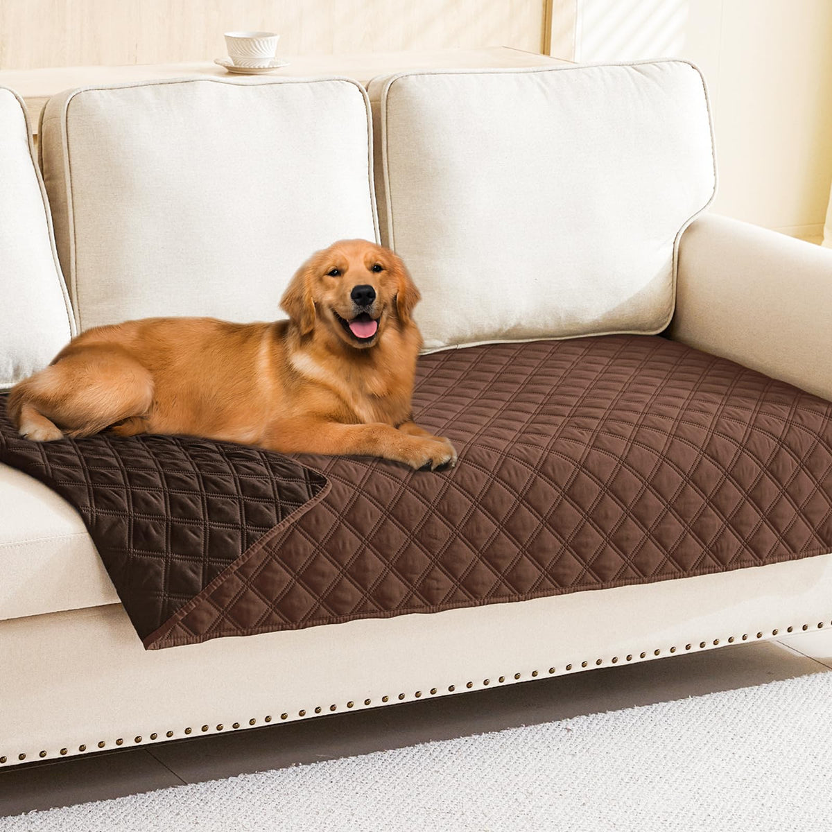 Smiry Waterproof Dog Blanket, Reversible Dog Bed Cover Pet Blanket, Soft Pet Couch Covers For Sofa Washable, Bed Couch Sofa Furniture Protector For Puppy Cat Kids (30'X70', Brown/Chocolate)