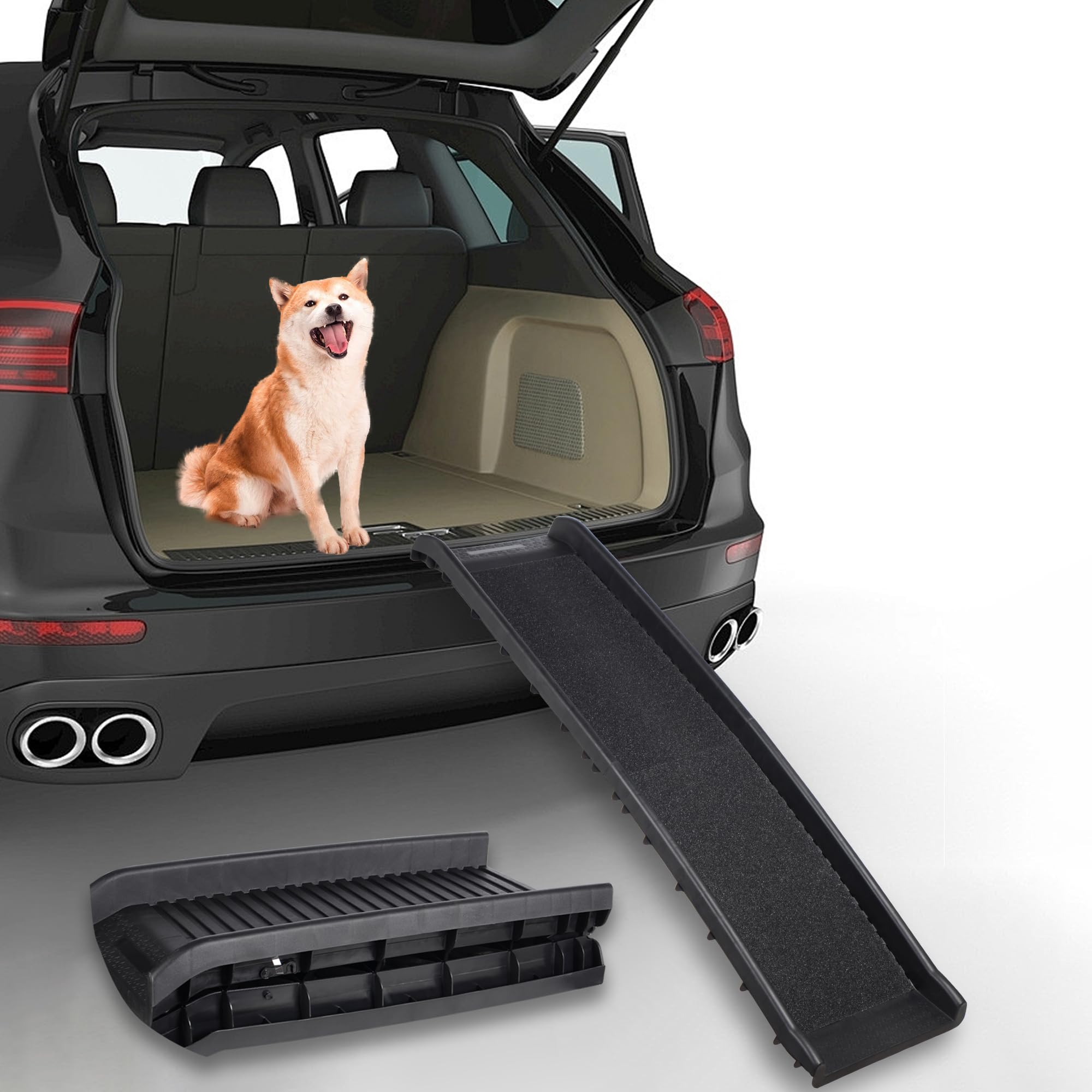 Livingbasics Folding Pet Ramp, 61 Inch Lightweight Portable Dog And Cat Ramp Great For Cars Trucks And Suvs