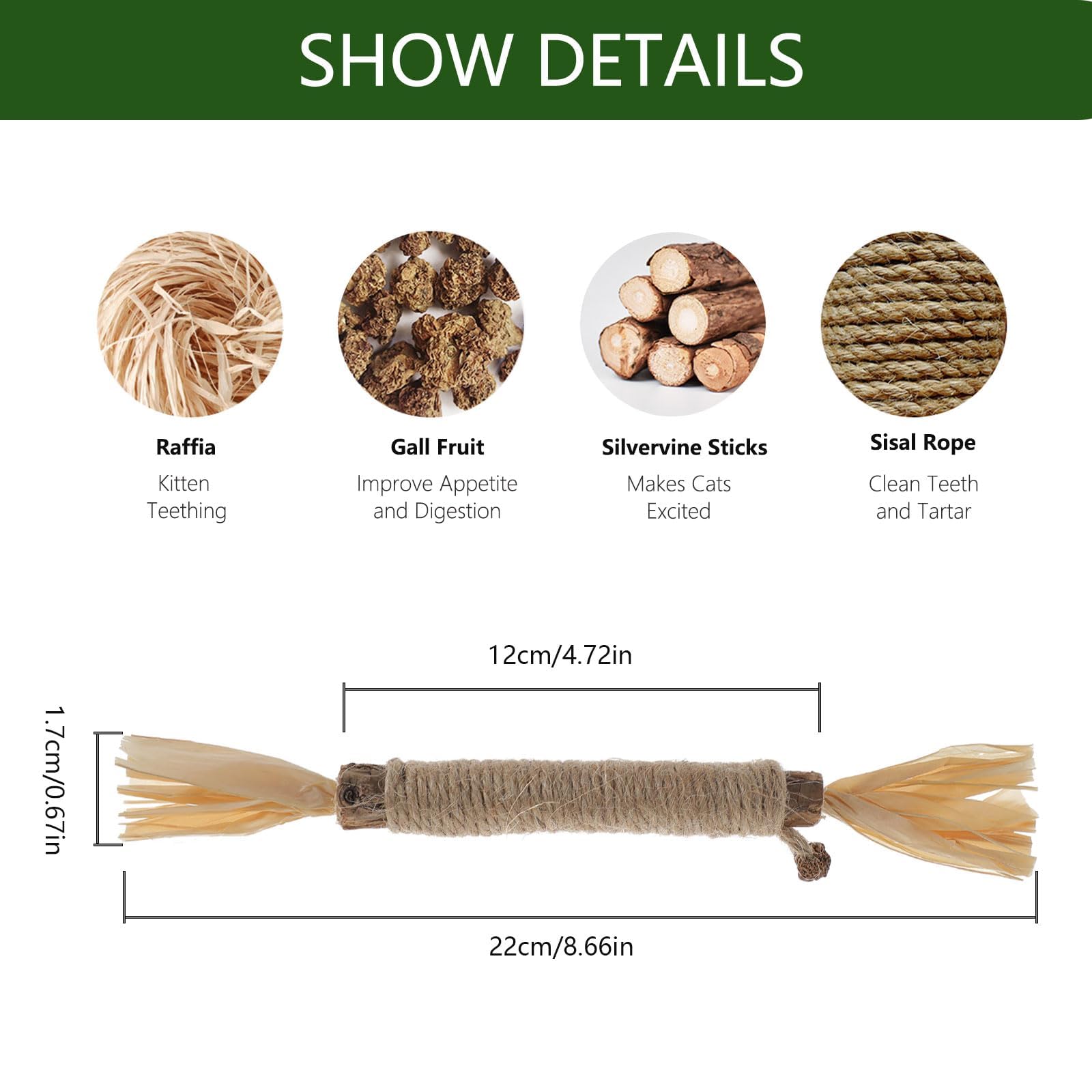 Relonggi 5 Pcs Silvervine Sticks For Cats - Natural Cat Chew Toys For Teeth Cleaning, Kitten Teething & Aggressive Chewers