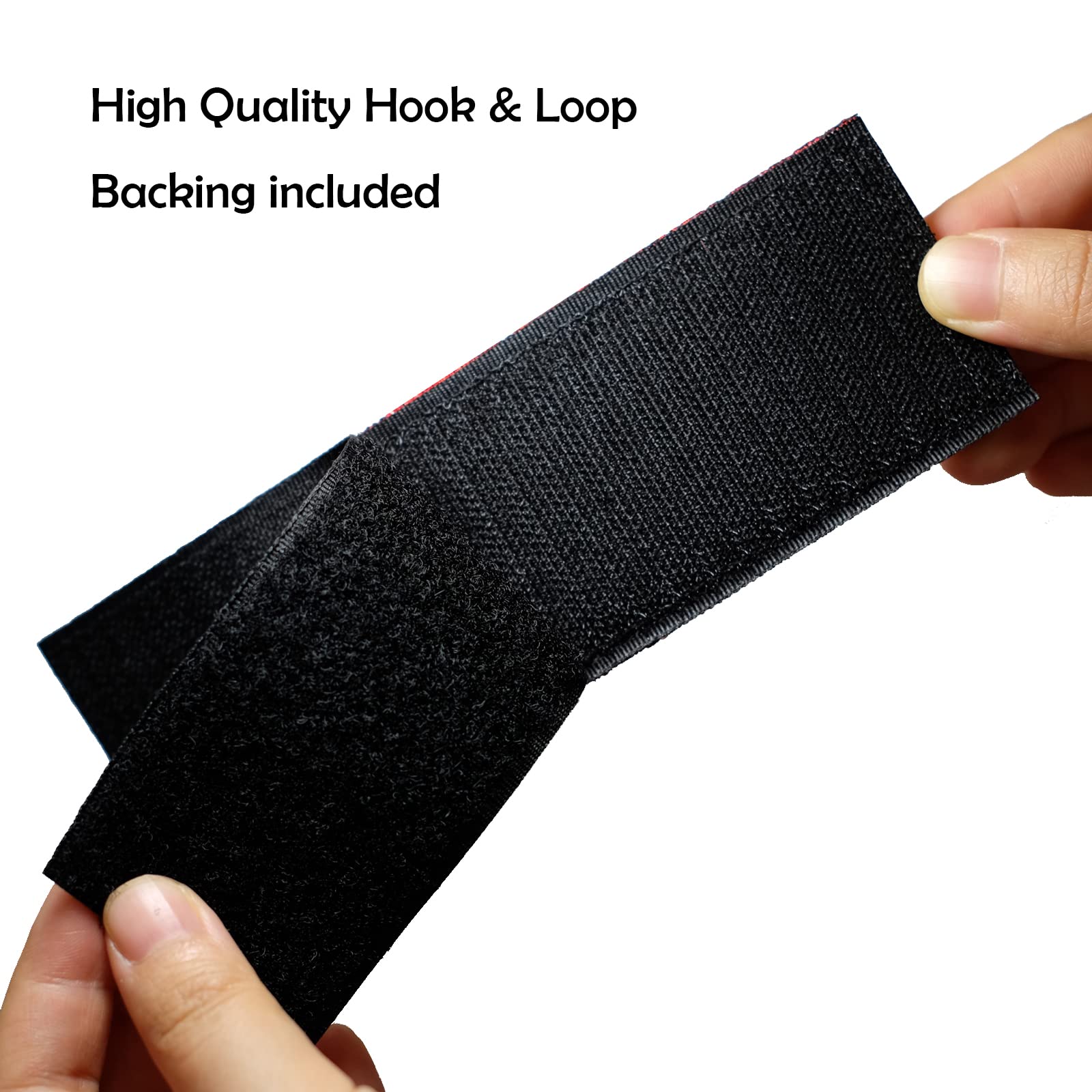 FITZNORA 2 Pcs Reflective Do Not Pet Patch with Hook and Loop Backing, Embroidered Border with Printed Lettering Patch for Dog V