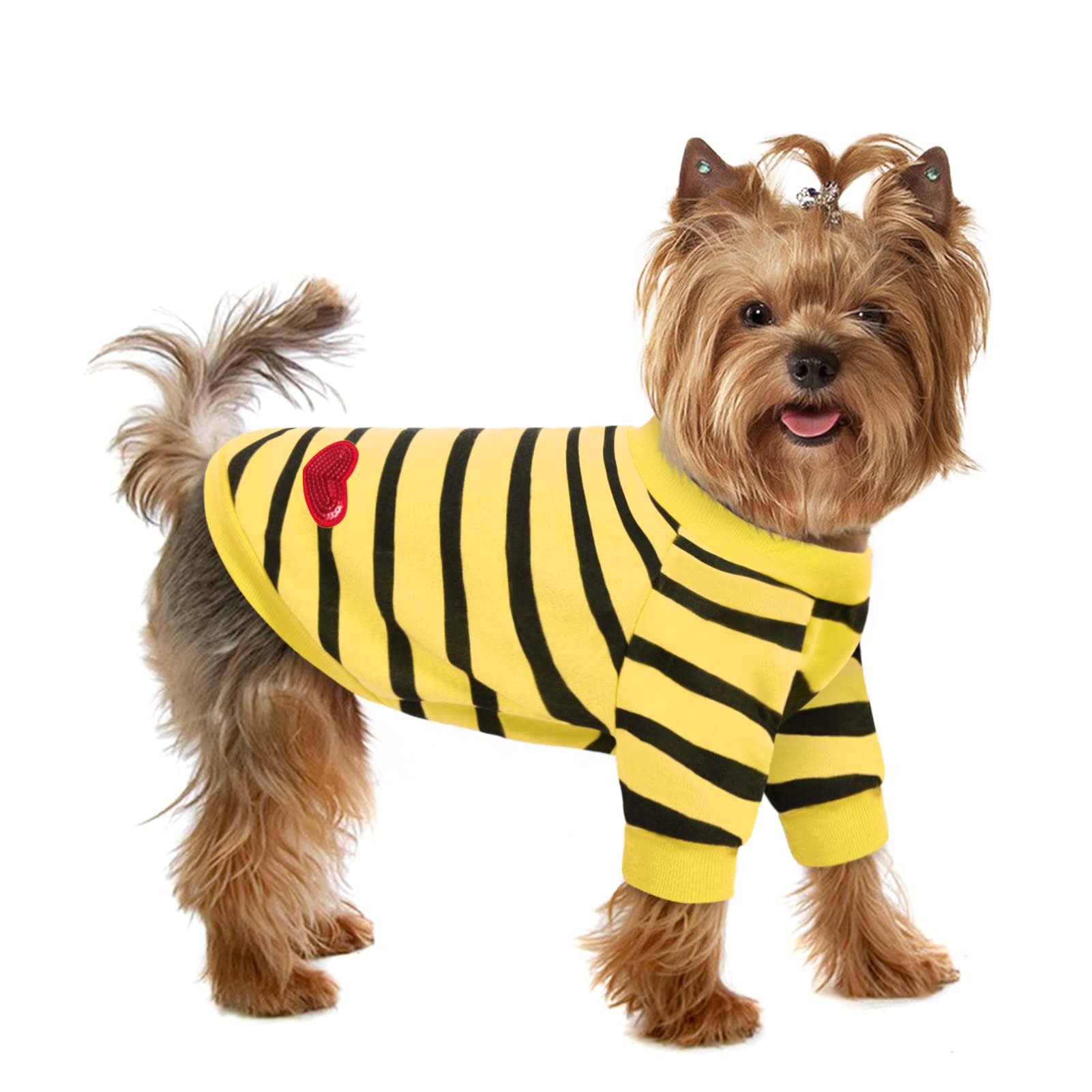 Preferhouse Pet Dog Striped T-Shirt Dogs Cats Cotton Vest Spring Summer Pet Apparel Tee Shirt Suitable For Small And Medium Large Pets French Bulldog Bichon
