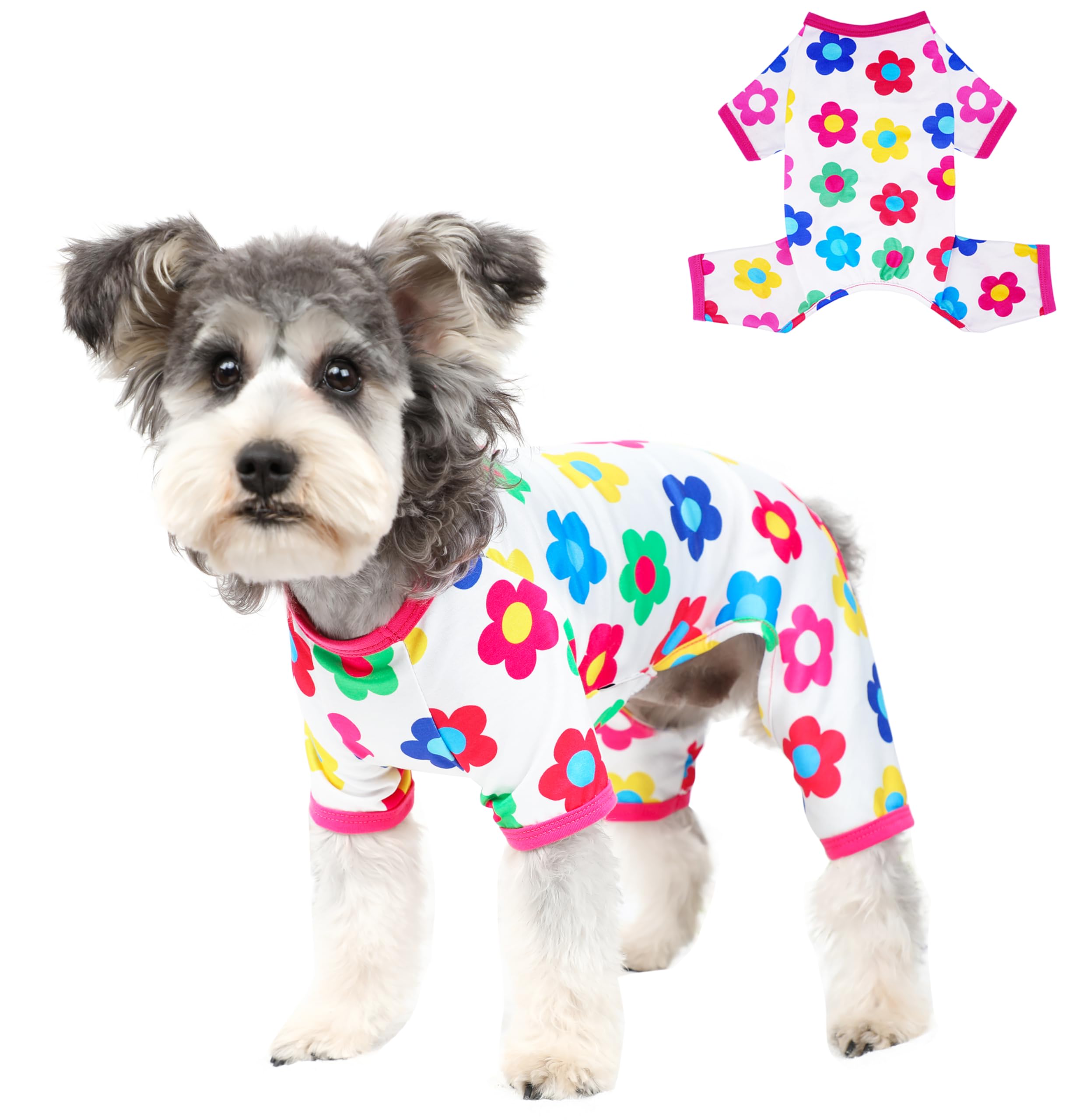 Dog Pajamas Spring Summer Dog Clothes For Small Medium Dogs Girl Boy Cute Soft Puppy Pjs Clothes Doggie Onesies Cat Pet Outfit (