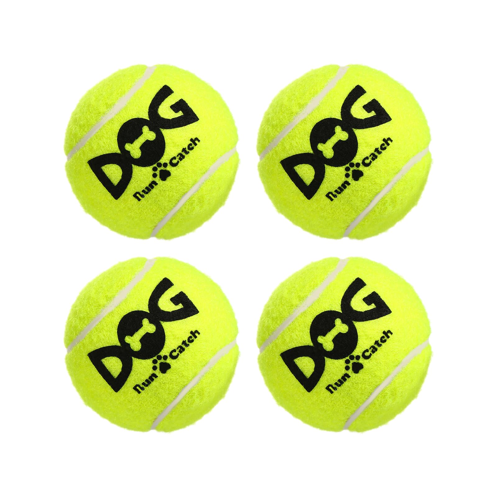 Insum Squeaky Dog Balls - Squeaky Tennis Balls For Dogs, Yellow | Medium - 2.5'', 4Pack
