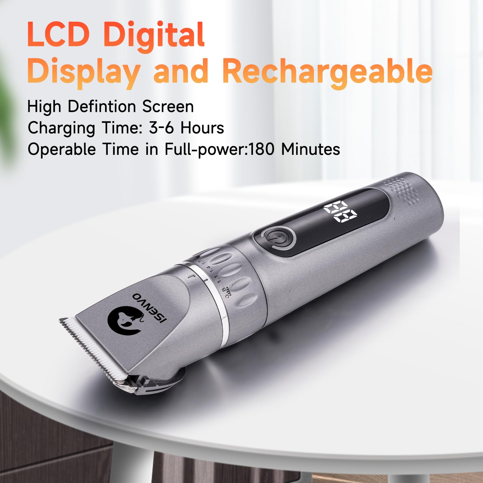 Dog Clippers For Grooming, Dog Grooming Kit For Heavy Thick Coats, Rechargeable Dog Clippers, Low Noise, Cordless, Dog Grooming