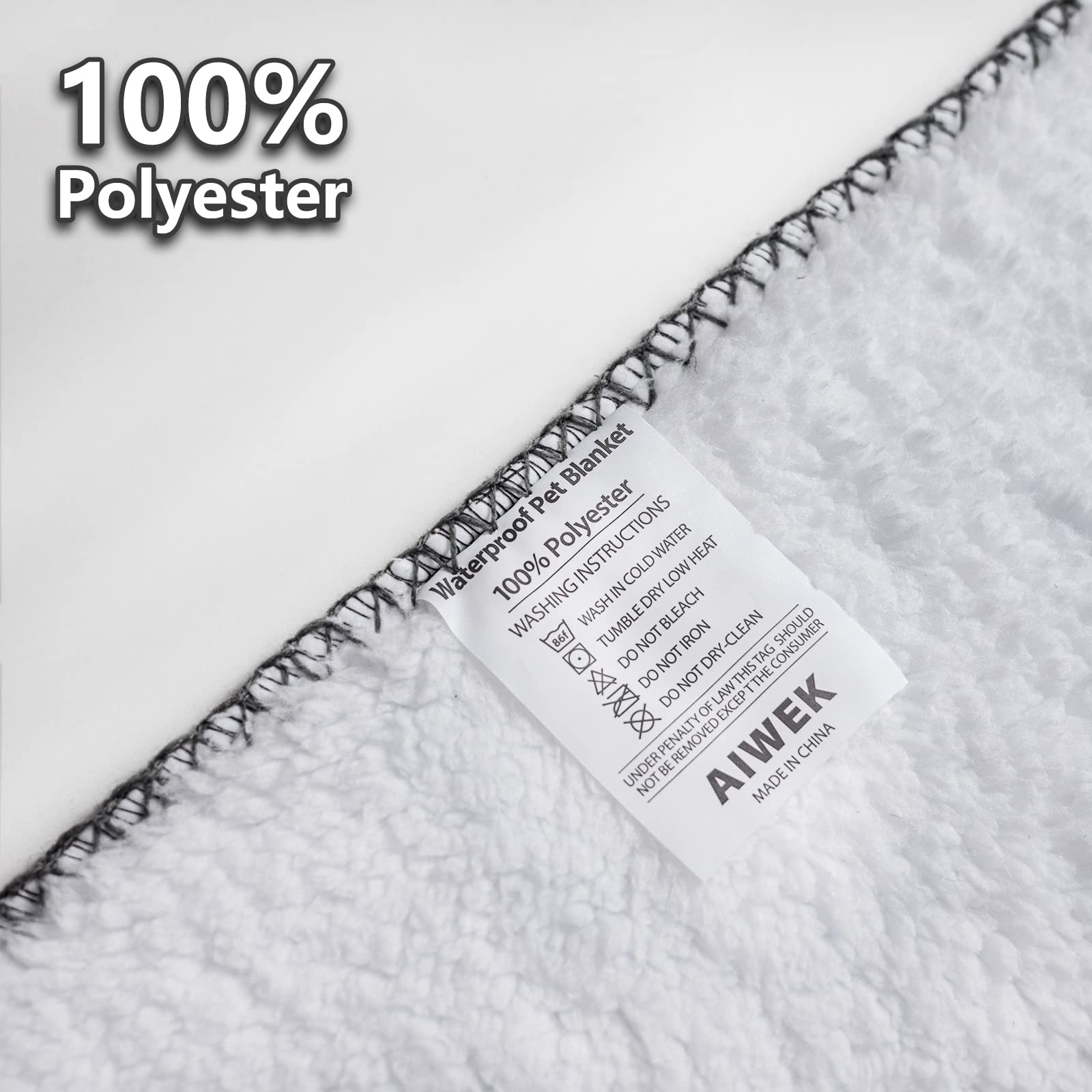 AIWEK Waterproof Pet Blanket Dog Blankets, Pattern Printing Super Soft Warm Fluffy Facecloth Sofa Car Bed Protector, Urine Proof