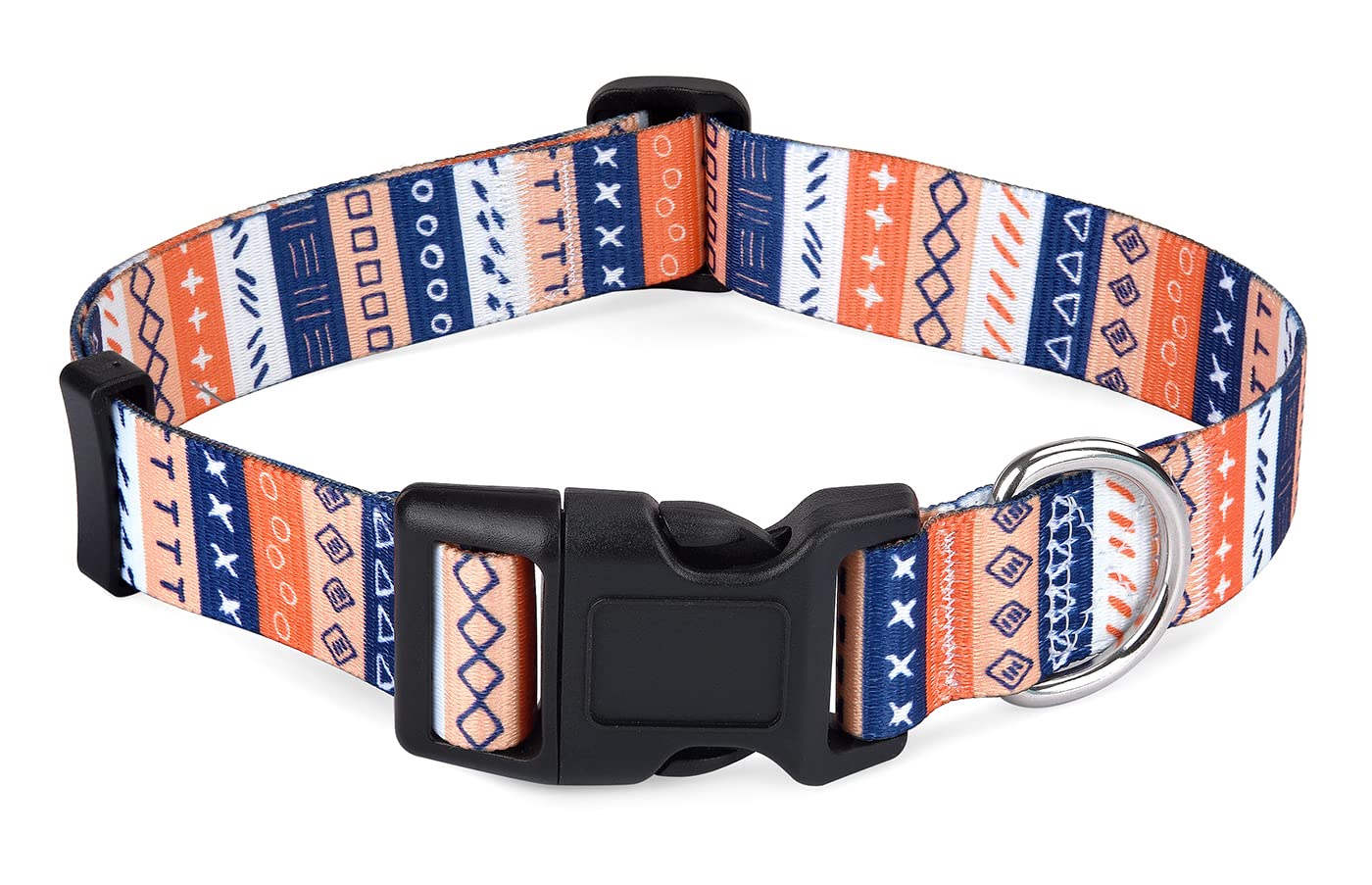 Mihqy Dog Collar With Bohemia Floral Tribal Geometric Patterns - Soft Ethnic Style Collar Adjustable For Small Medium Large Dogs(Simple Symbols,Xs)