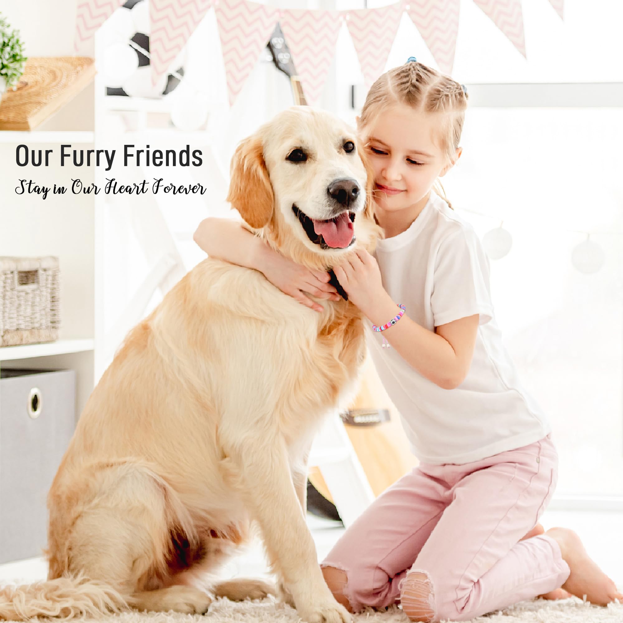 TONY & SANDY Dog Memorial Gifts for Loss of Dog, Pet Memorial Gifts for Dogs, Sympathy Pet Memorial Bracelet for Girls Women Who