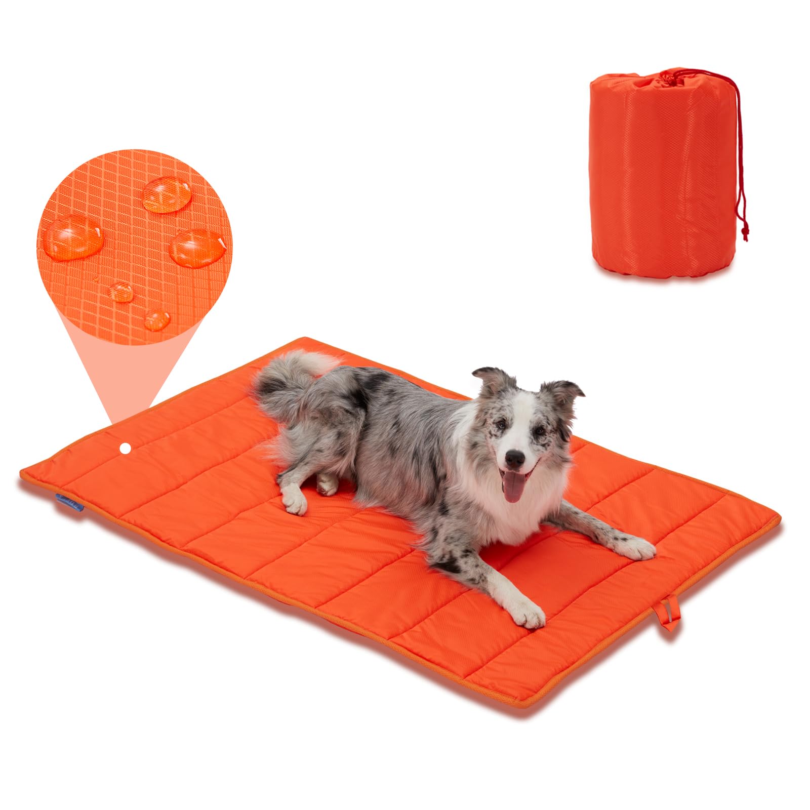 Bdeus 51X35In Extra Large Size Outdoor Dog Bed, Waterproof & Portable Camping Travel Pet Mat, Easy To Clean, Washable Odor Resis