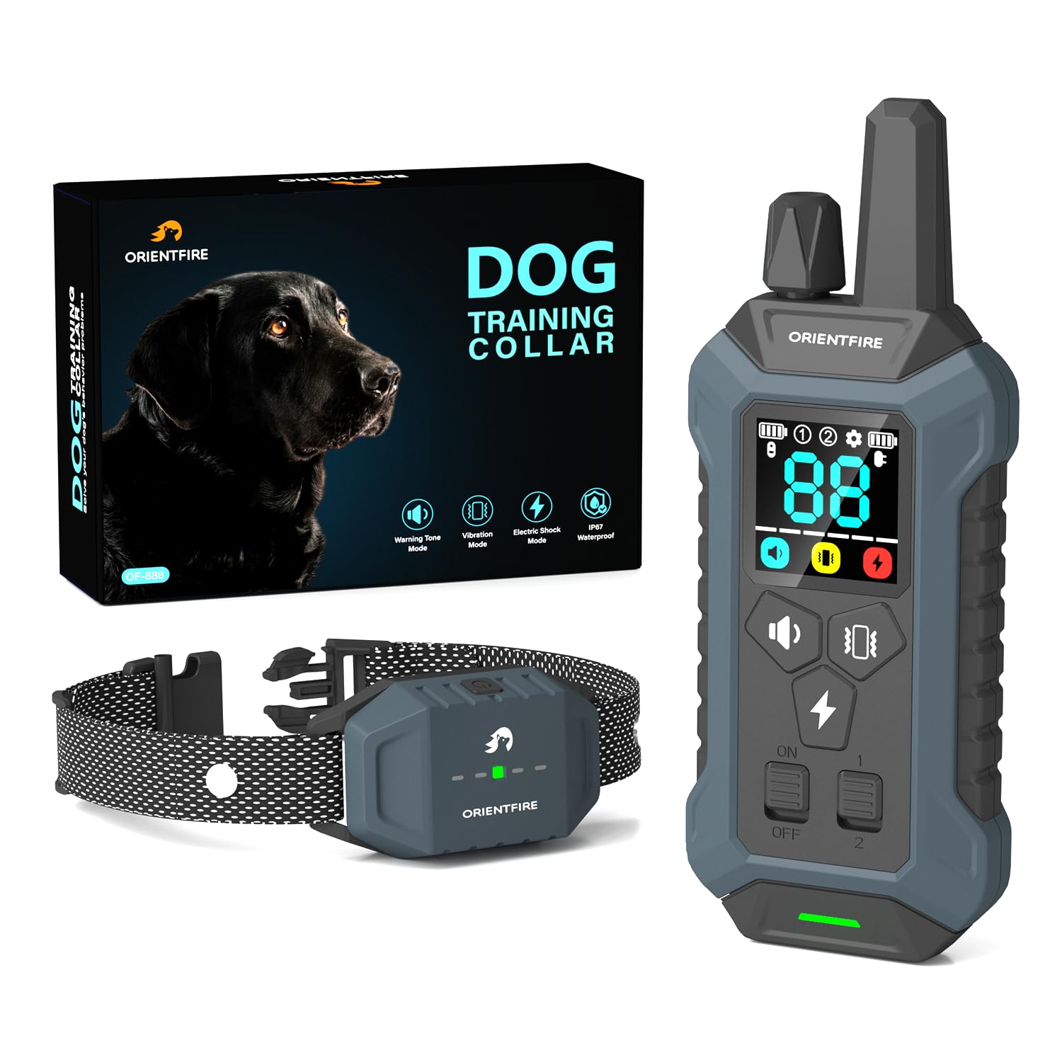 Orientfire Dog Shock Collar With Remote Control, 4200Ft Dog Training Collar For Large Medium Small Dogs 5-120Lbs,Ipx7 Waterproof