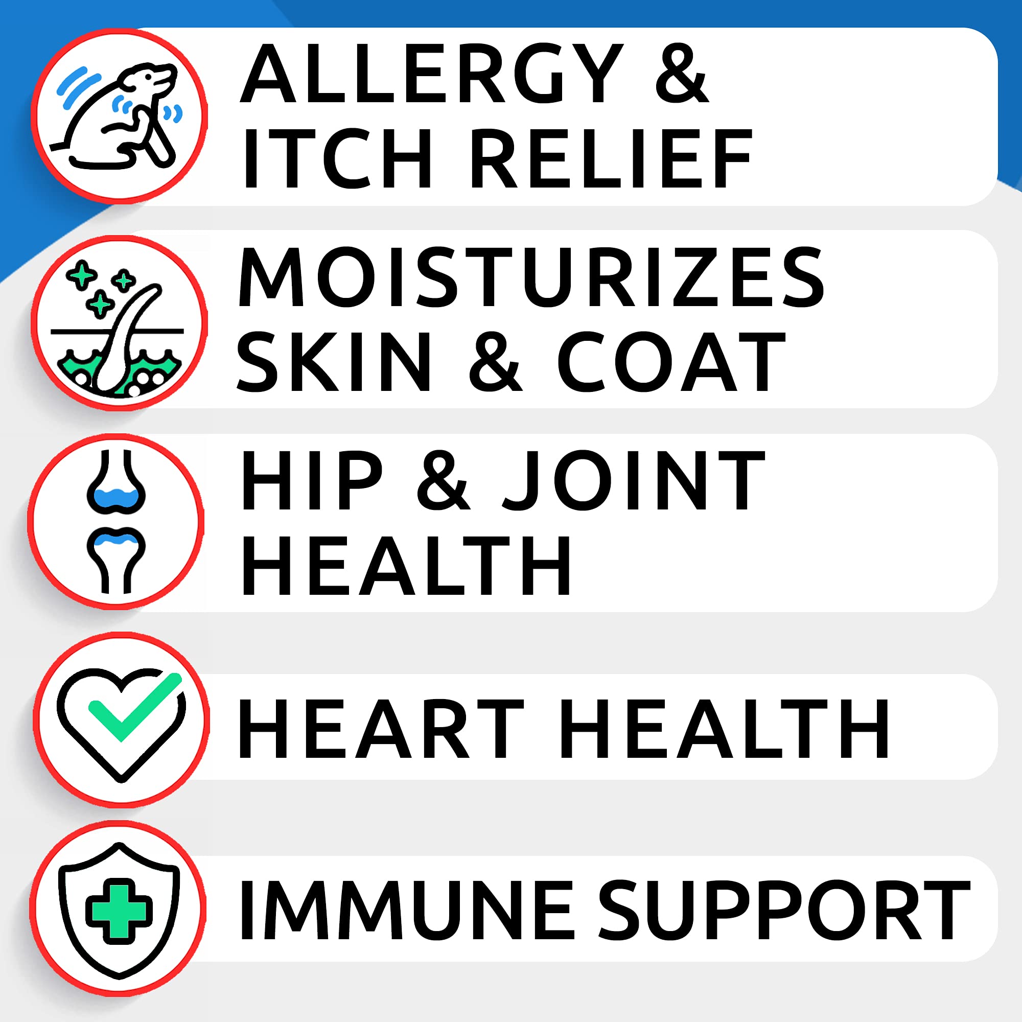 BARK&SPARK Omega 3 for Dogs - 180 Fish Oil Treats for Dog Shedding, Skin Allergy, Itch Relief, Hot Spots Treatment - Joint Healt