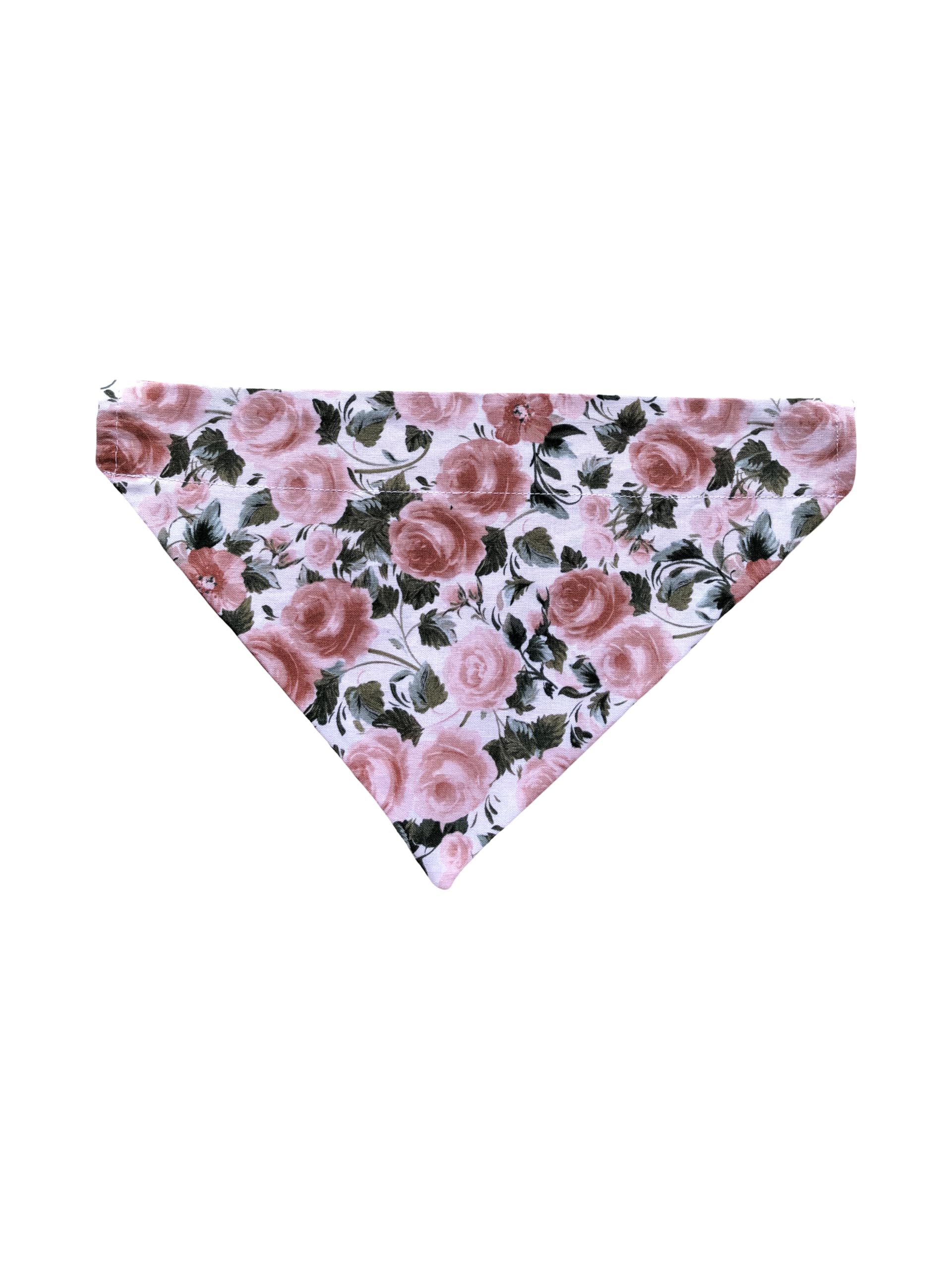 Floral Dog Bandana | Summer Dog Bandana | Roses | Bees | Reversible Slip On Dog Bandana | Slip Over The Collar Bandana | For Sma