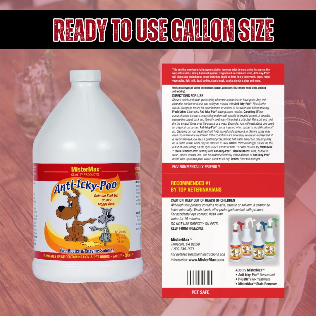 Mister Max Original Scent Anti Icky Poo Odor Remover, Gallon Size