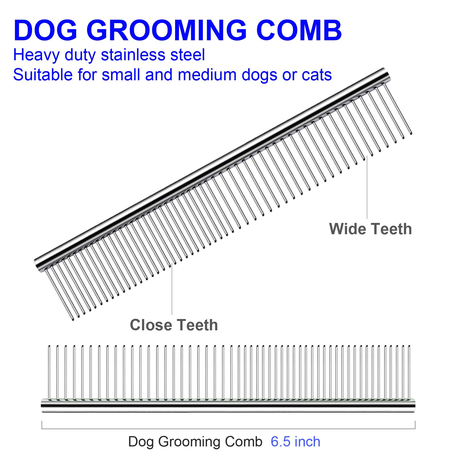 Faigeo Professional Dog Grooming Scissors Kit, Titanium Coated Dog Scissors For Grooming, Grooming Shears Kit - Thinning, Curved