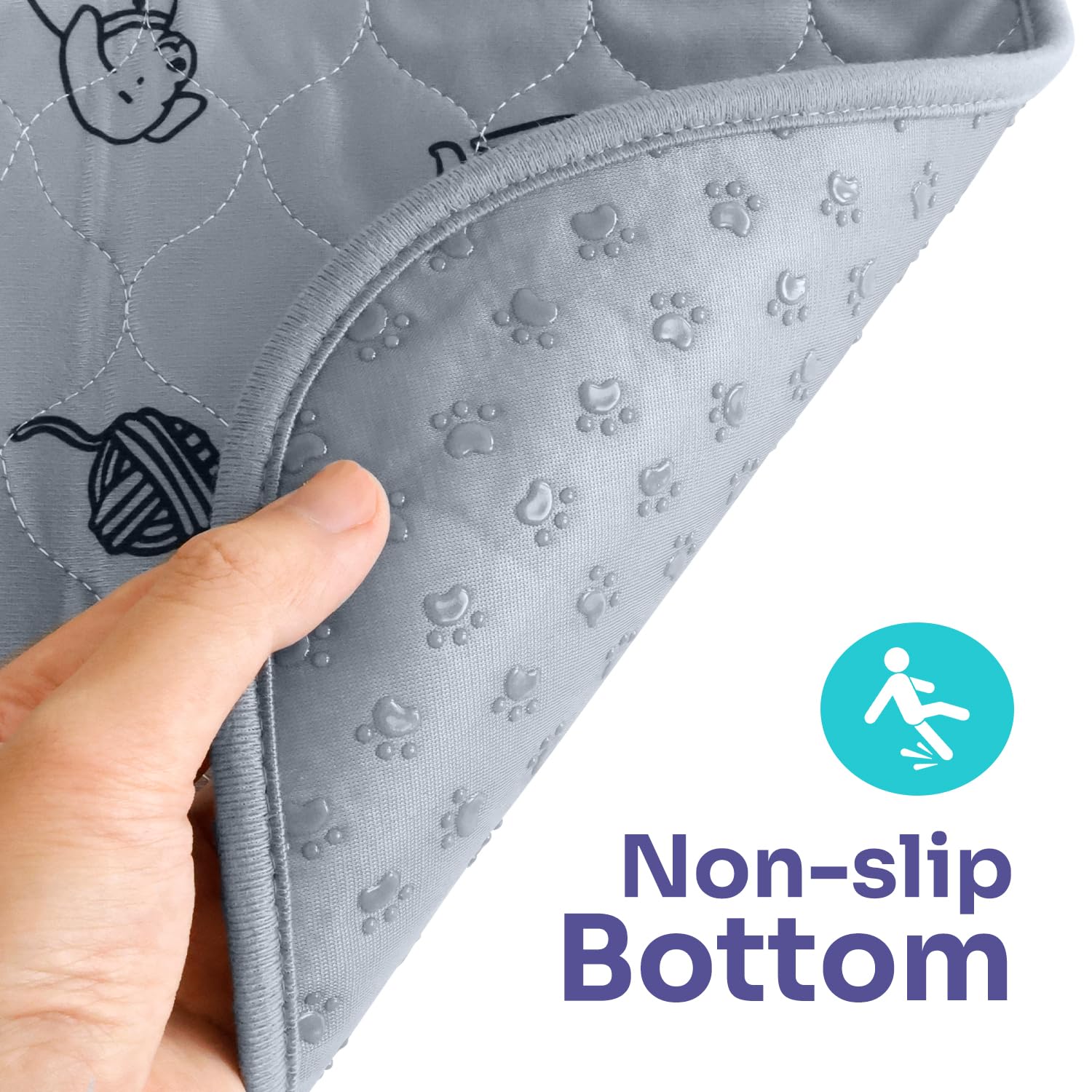 Washable Pee Pads For Dogs 2 Pack, 34'' X 36'' Reusable Puppy Training Pads Heavy Absorbency Dog Playpen Mats Waterproof With No