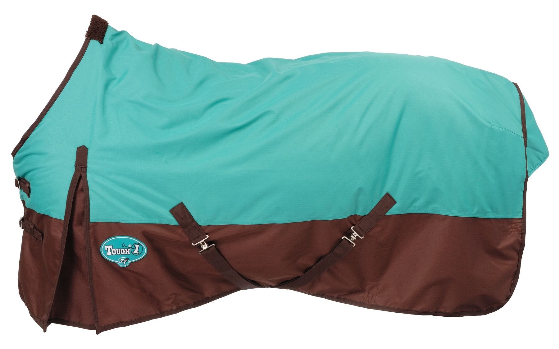Tough 1 600 Denier Waterproof Horse Sheet, Turquoise/Brown, 75-Inch